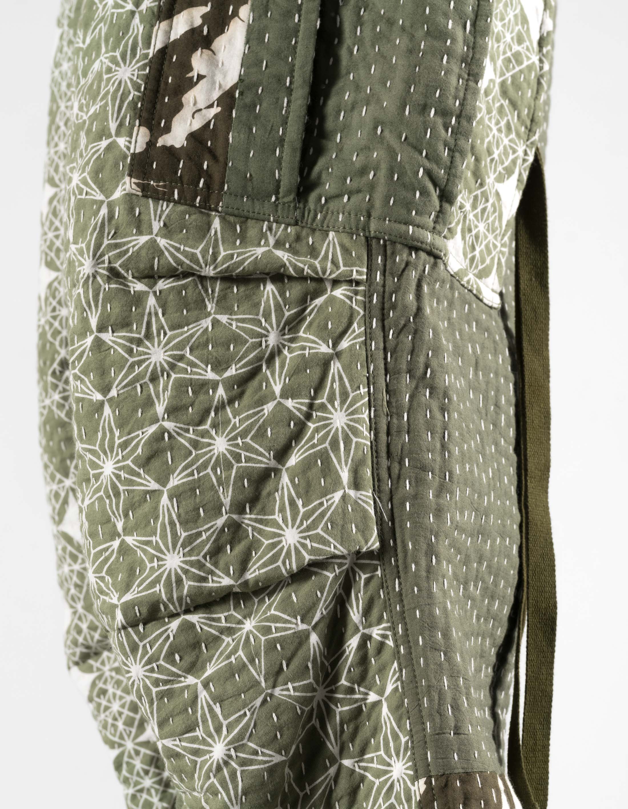 7280 Maha Rice Stitch M65 Cargo Ecru/Olive - Image 5