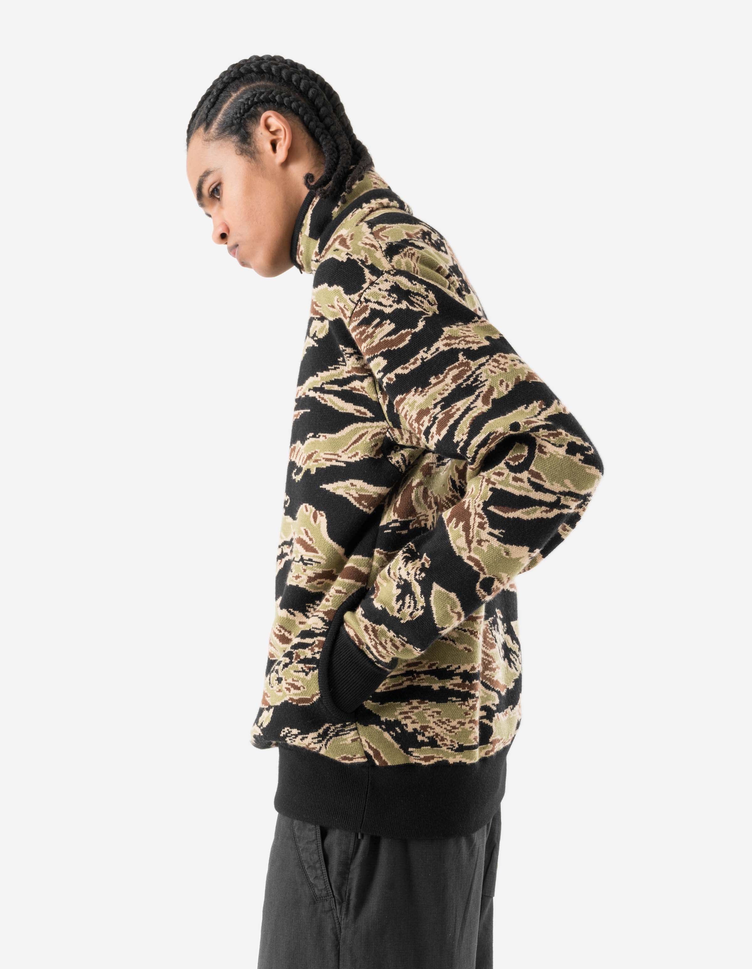 7286 Camo Half Balaclava Knit Woodland - Image 3