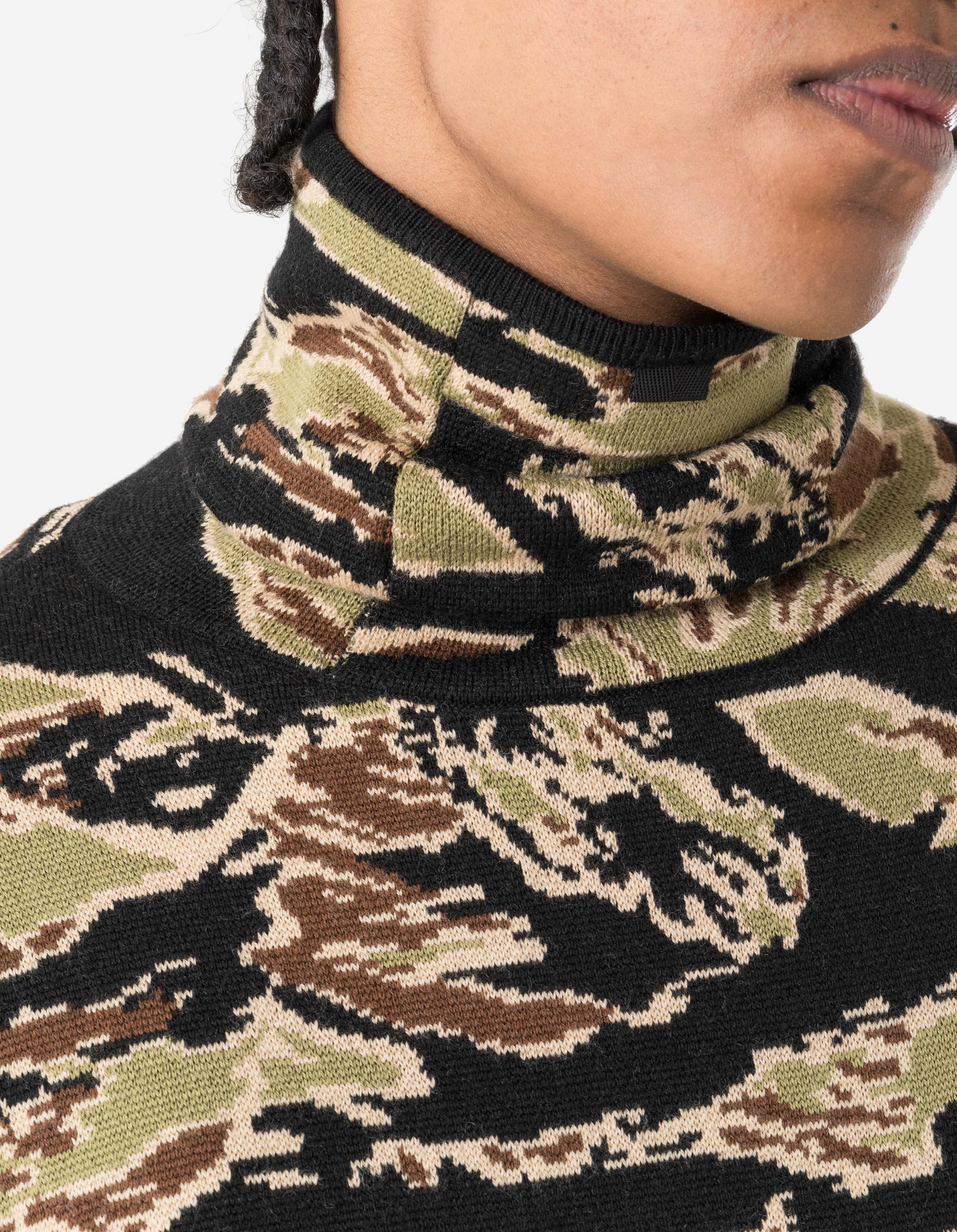 7286 Camo Half Balaclava Knit Woodland - Image 5
