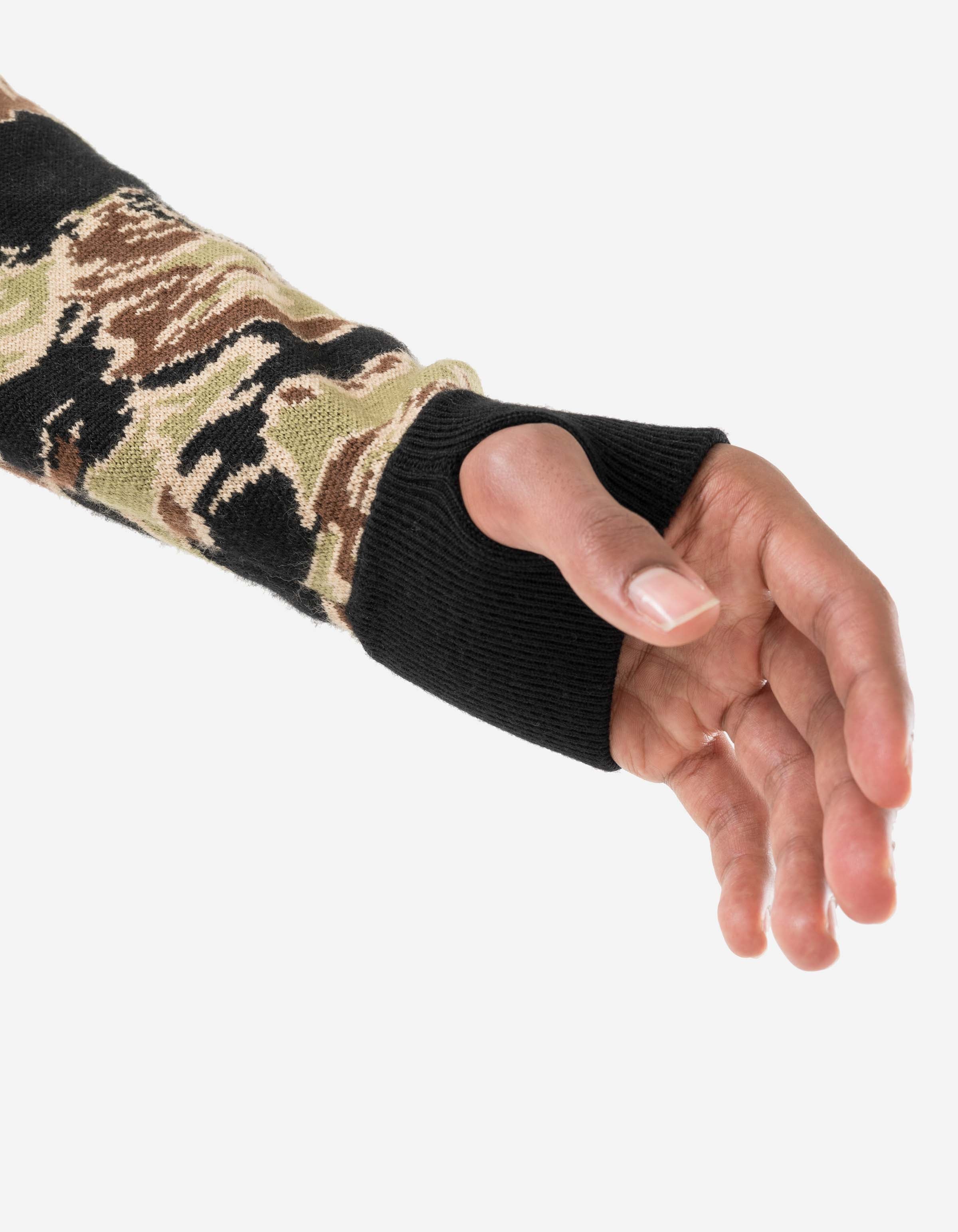 7286 Camo Half Balaclava Knit Woodland - Image 8