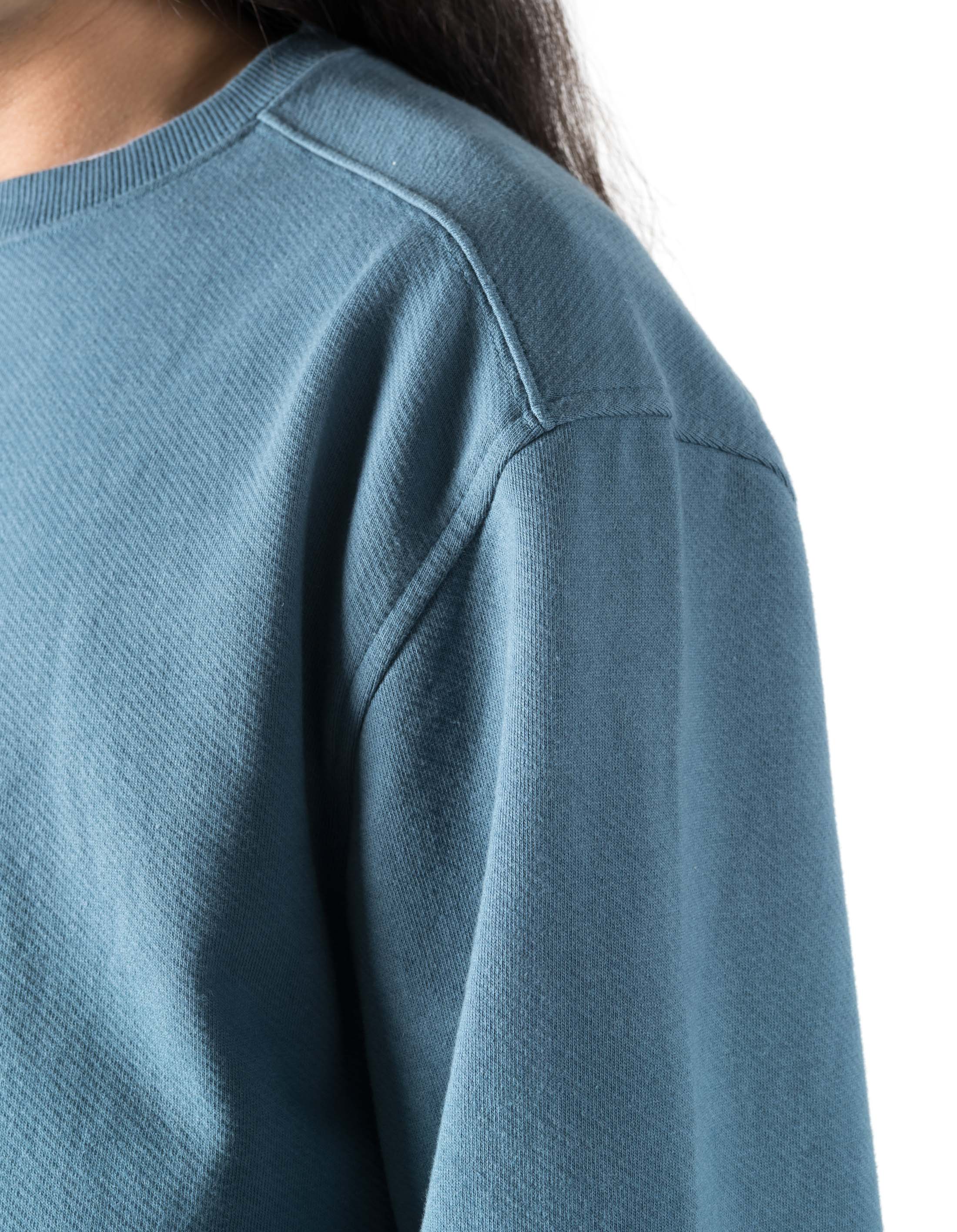7288 Maharishi Organic Crew Sweat Airforce Blue - Image 6