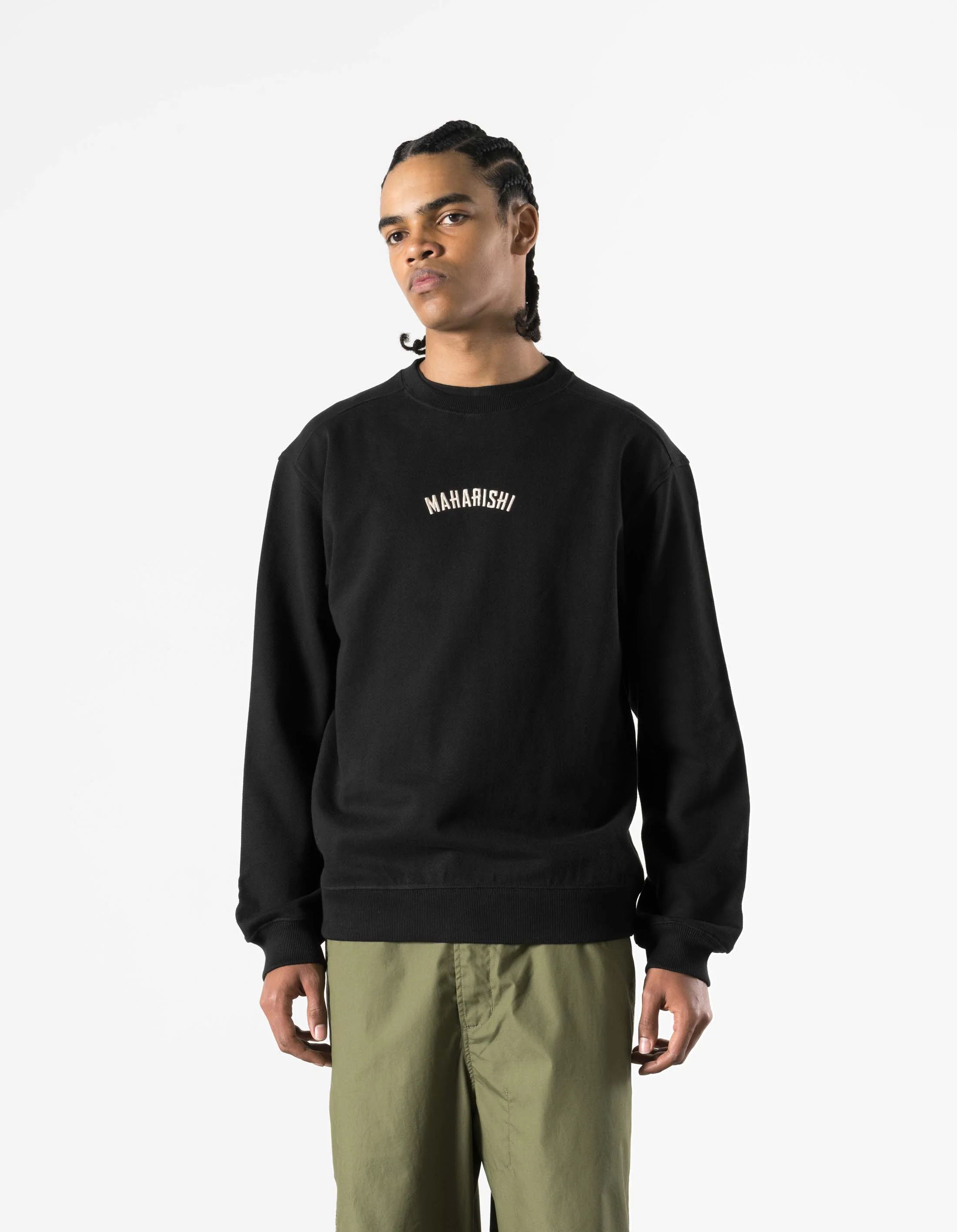 7288 Maharishi Organic Crew Sweat Black - Image 3
