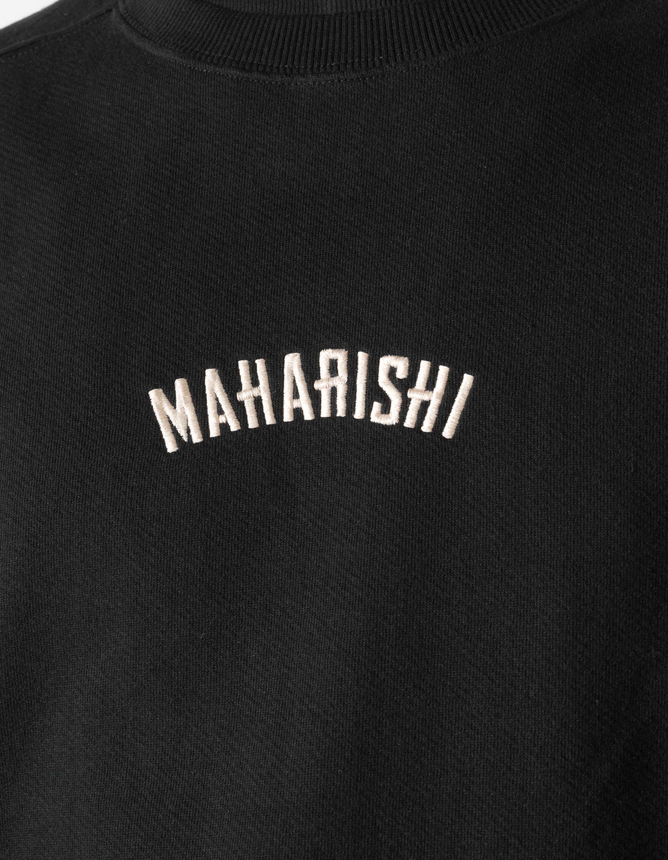 7288 Maharishi Organic Crew Sweat Black - Image 4
