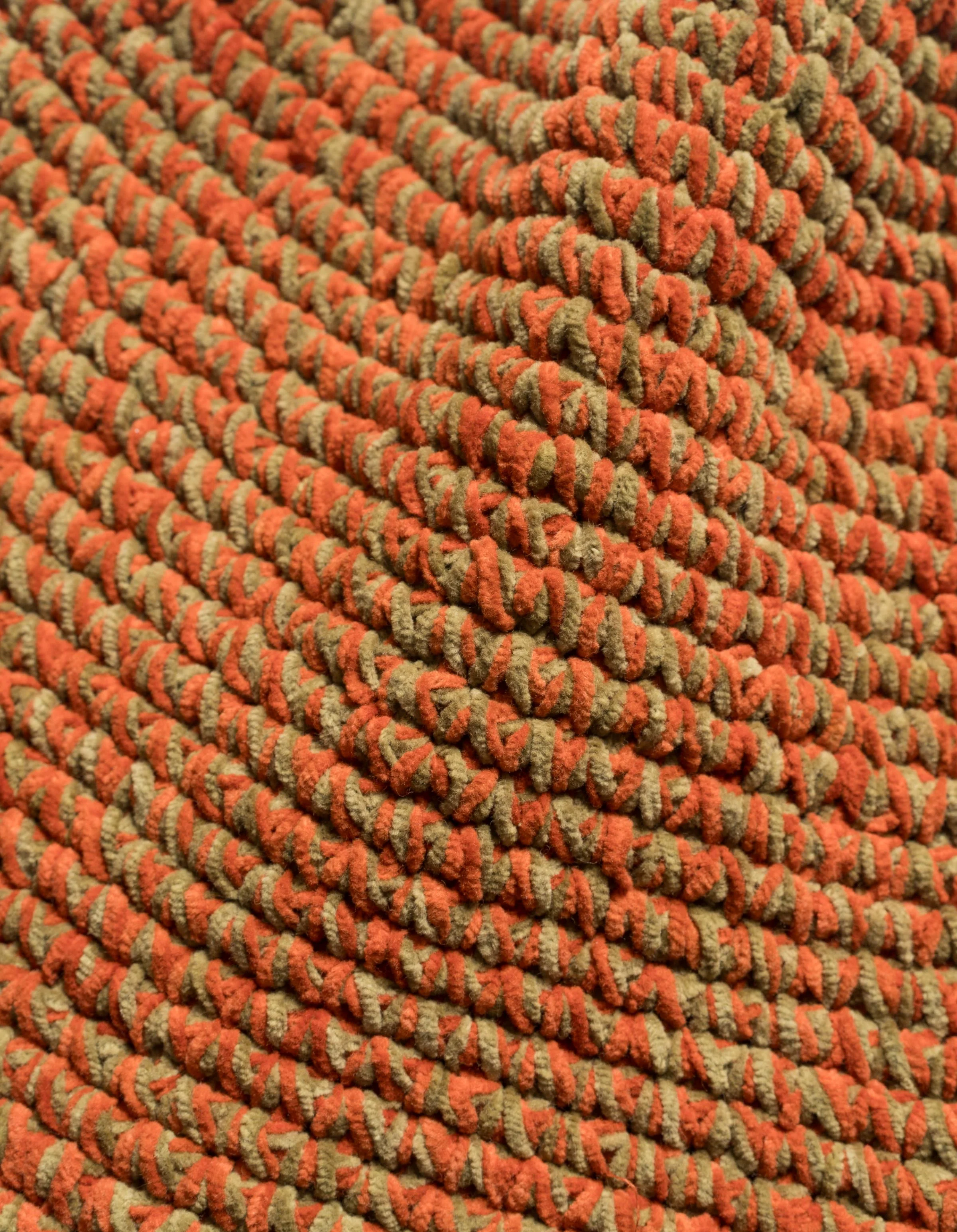 7292 Maharishi Crochet Beanie Orange/Khaki - Image 3