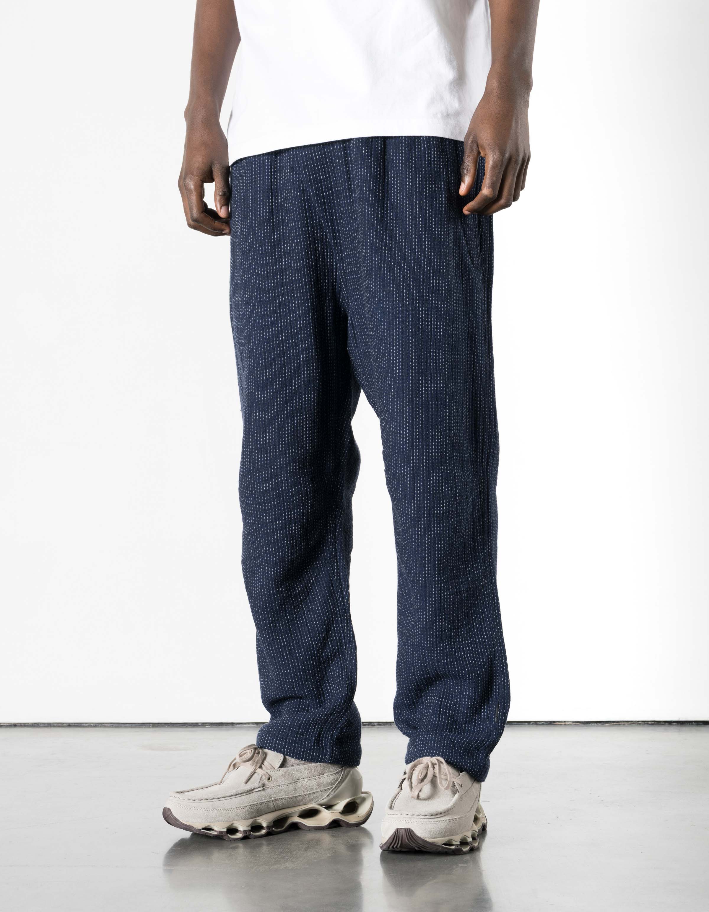 7300 Light Kantha Asym Track Pant Indigo - Image 3