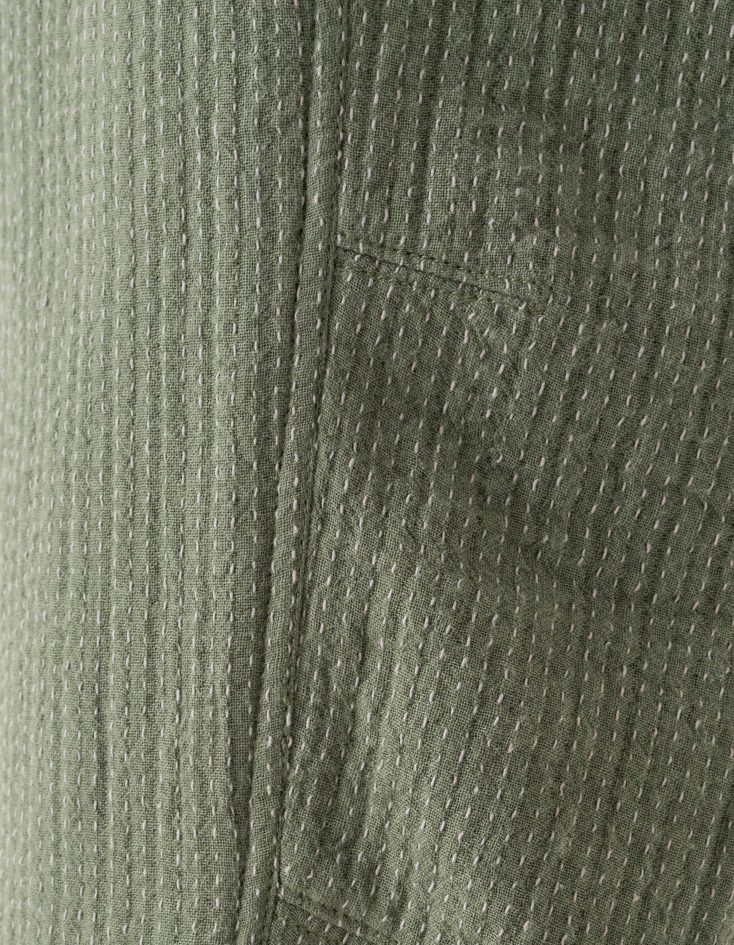 7300 Light Kantha Asym Track Pant Olive - Image 7