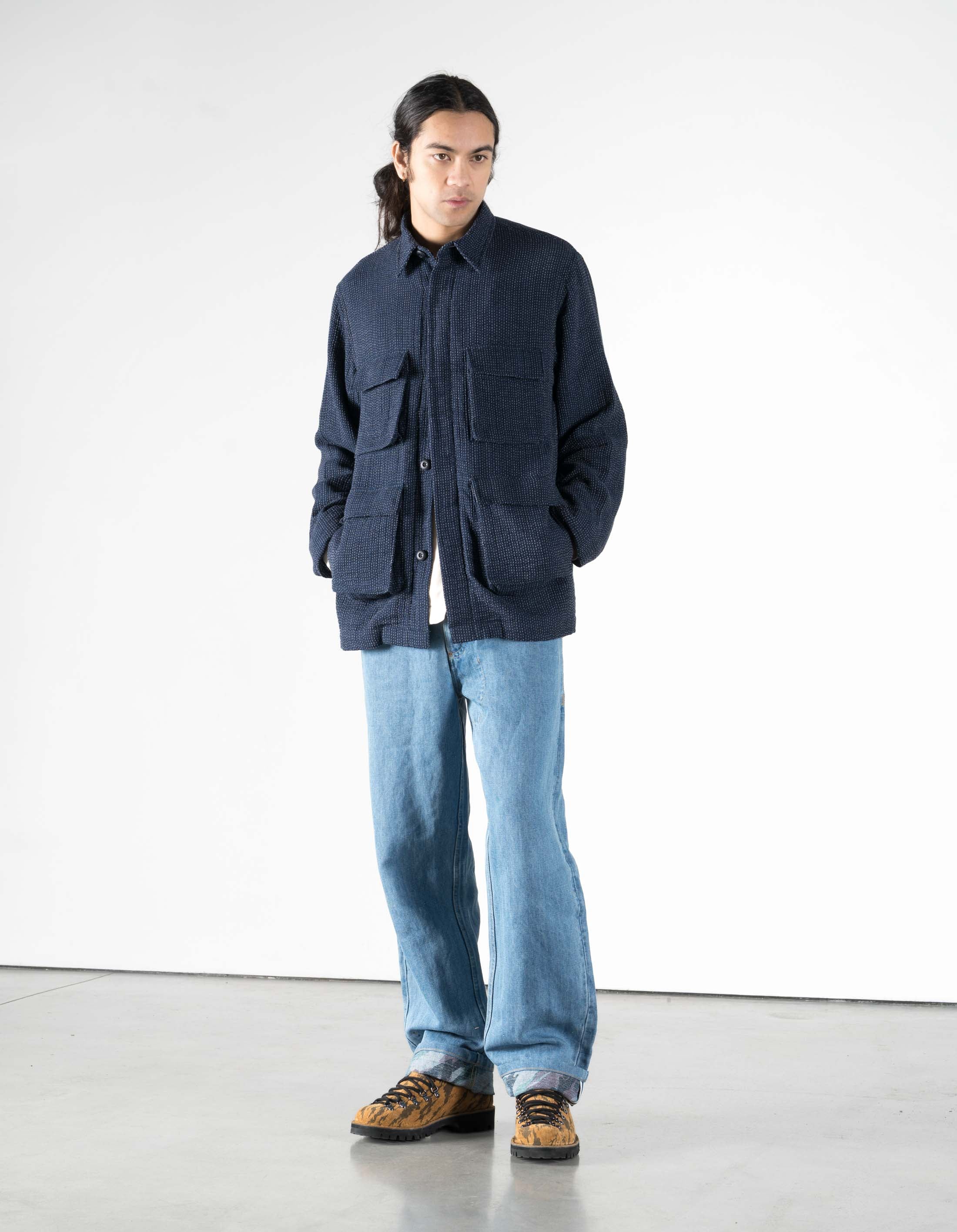 7302 Utility L/S Shirt Indigo - Image 2