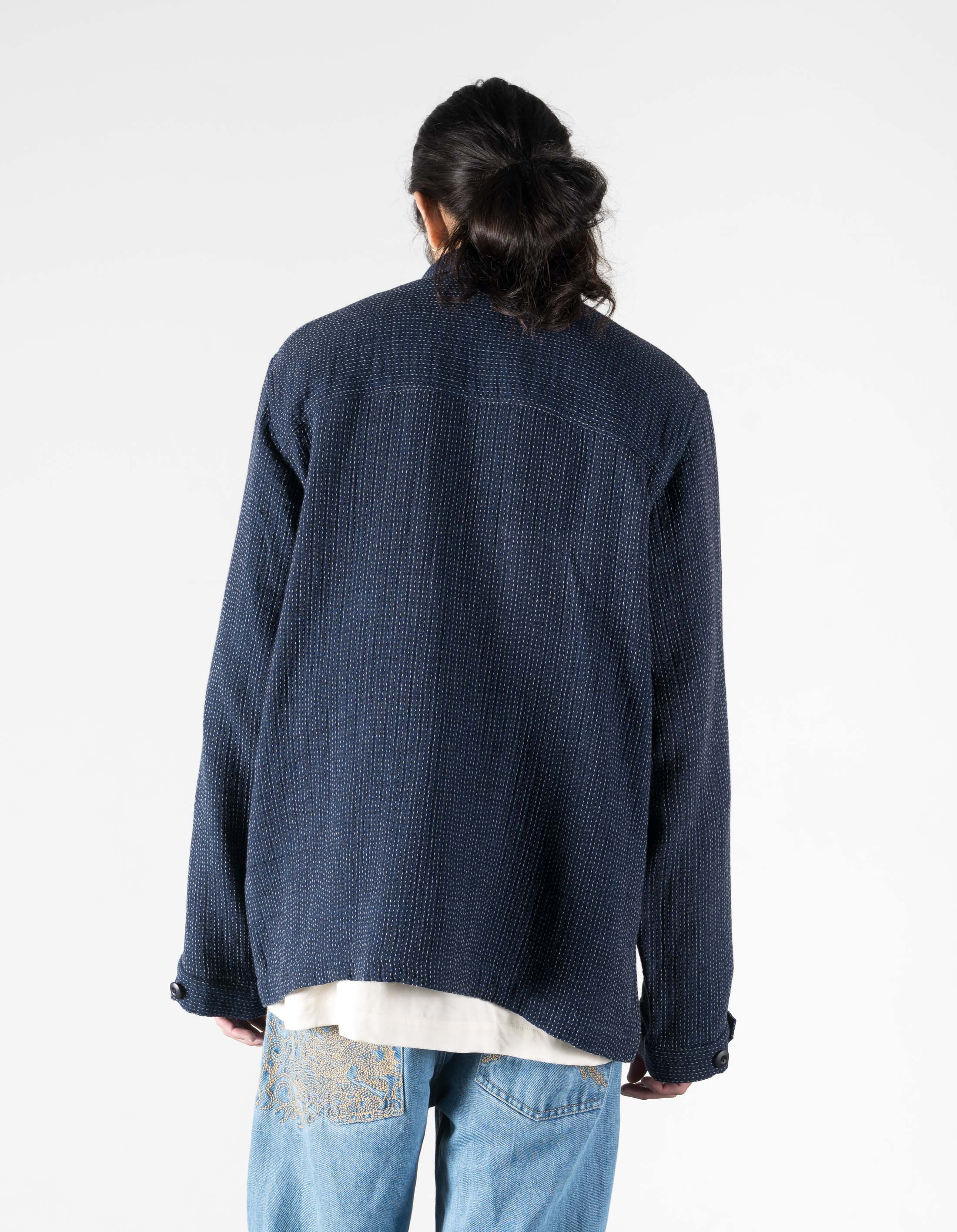 7302 Utility L/S Shirt Indigo - Image 4