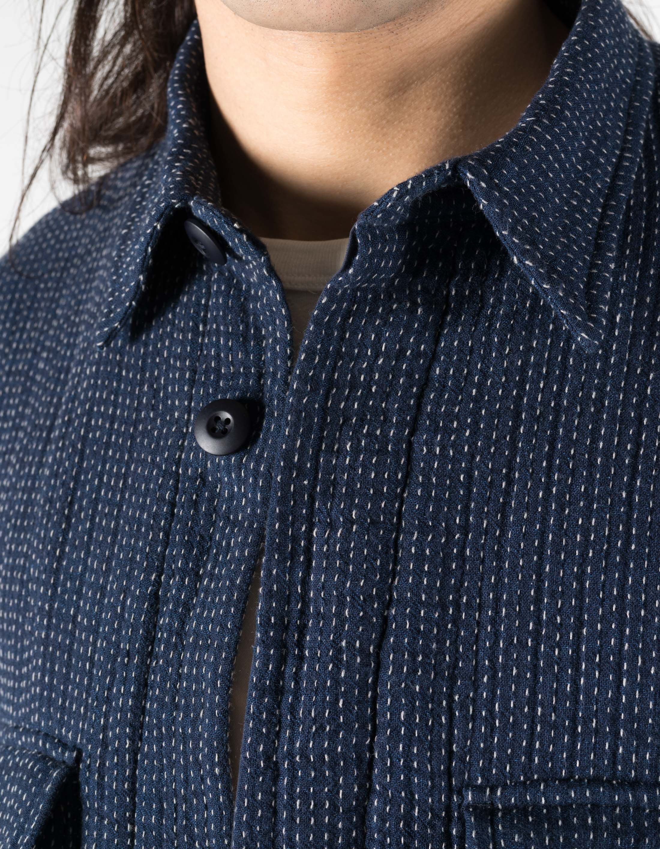 7302 Utility L/S Shirt Indigo - Image 5