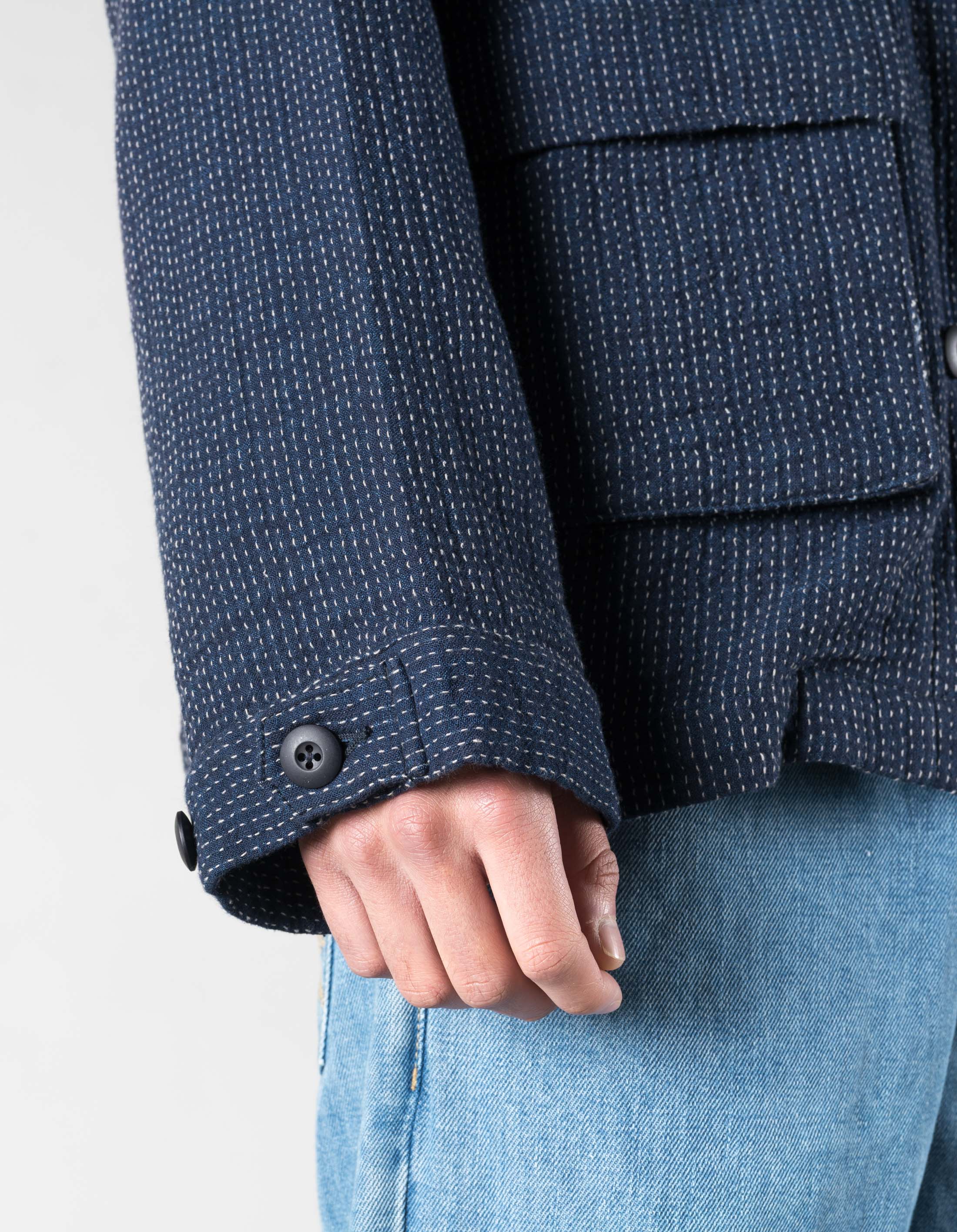 7302 Utility L/S Shirt Indigo - Image 6