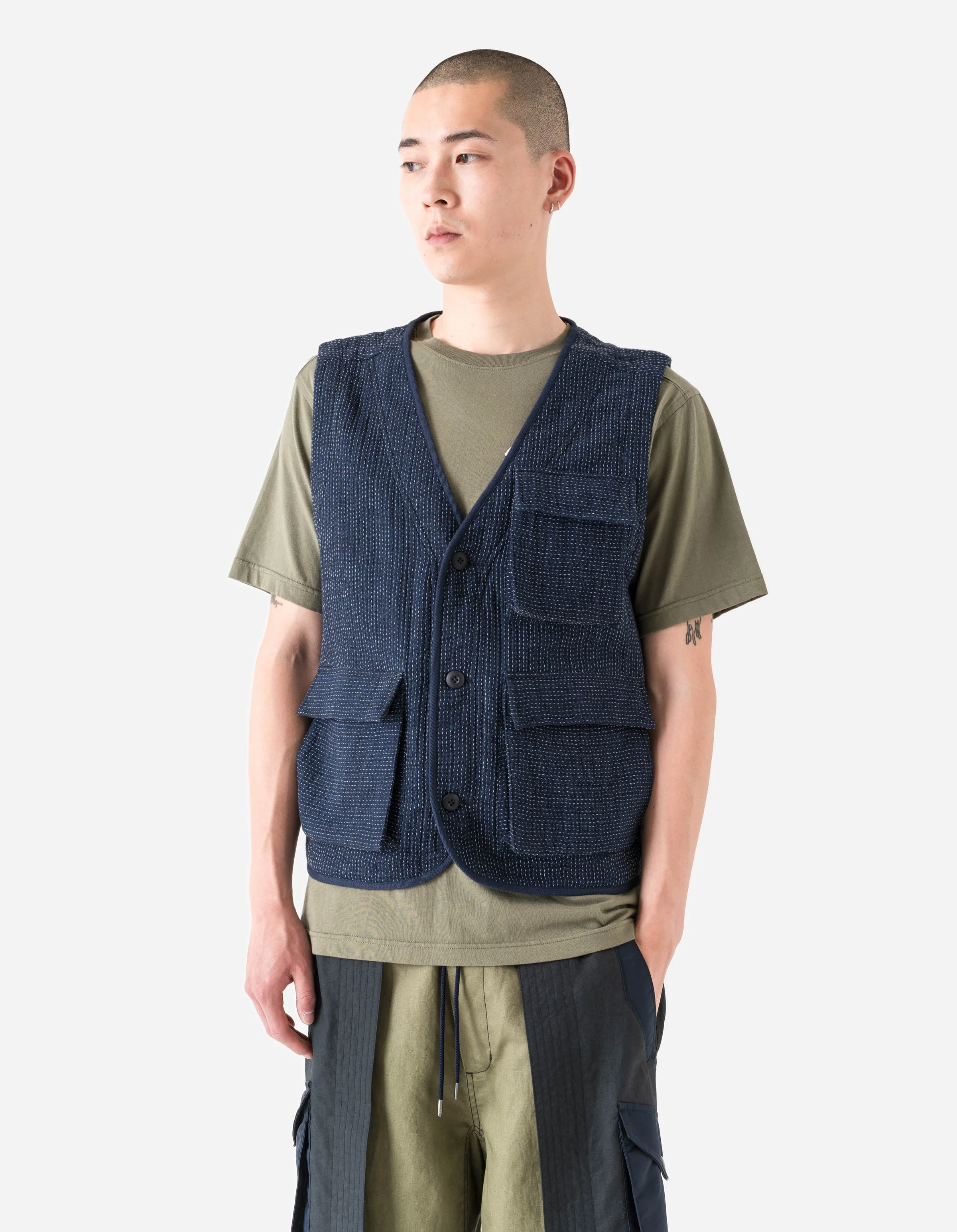 7303 Utility Vest Indigo - Image 4