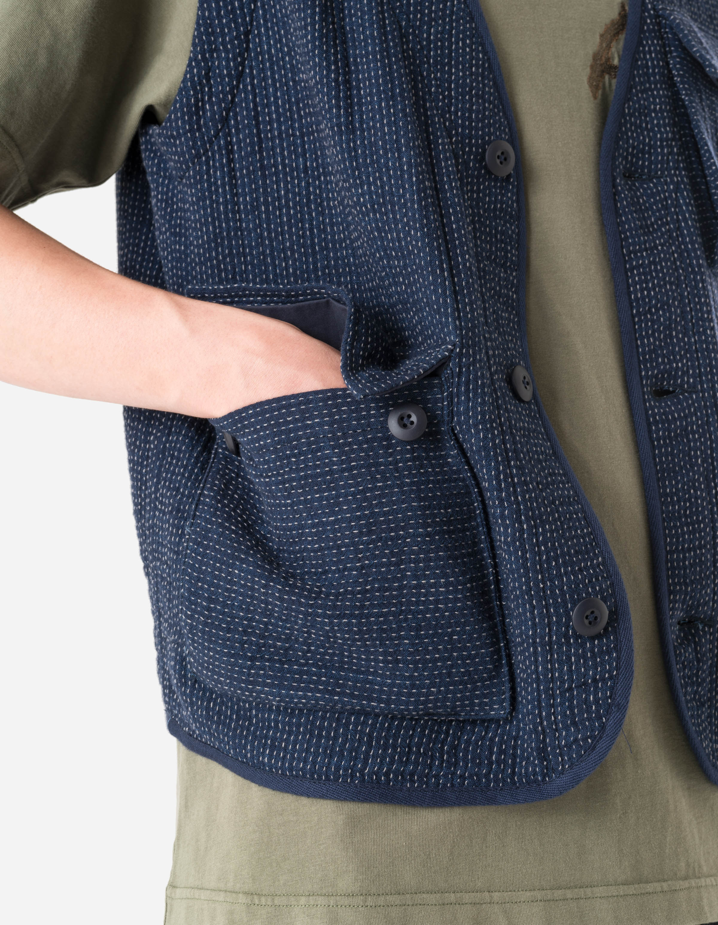 7303 Utility Vest Indigo - Image 5