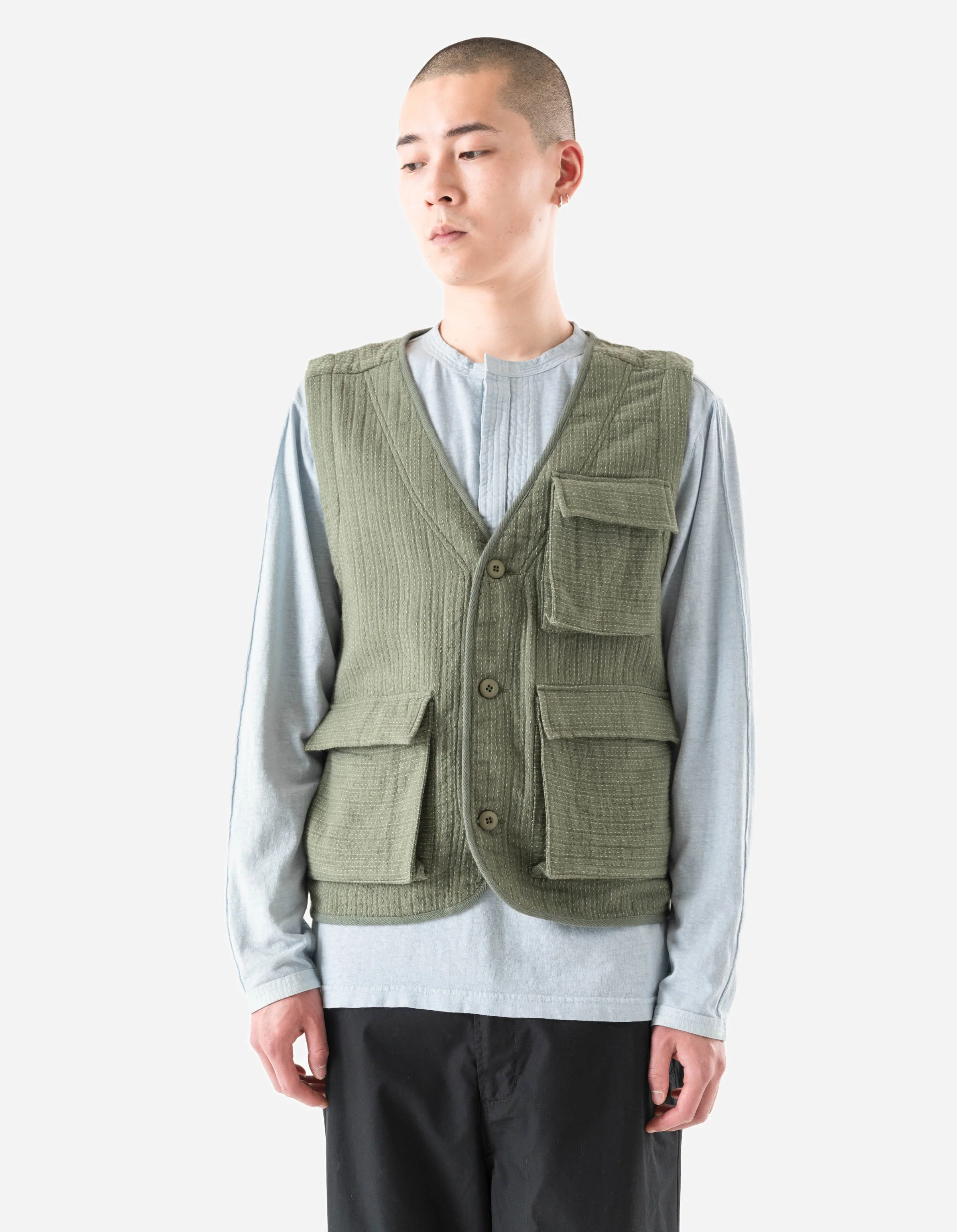 7303 Utility Vest Olive - Image 3