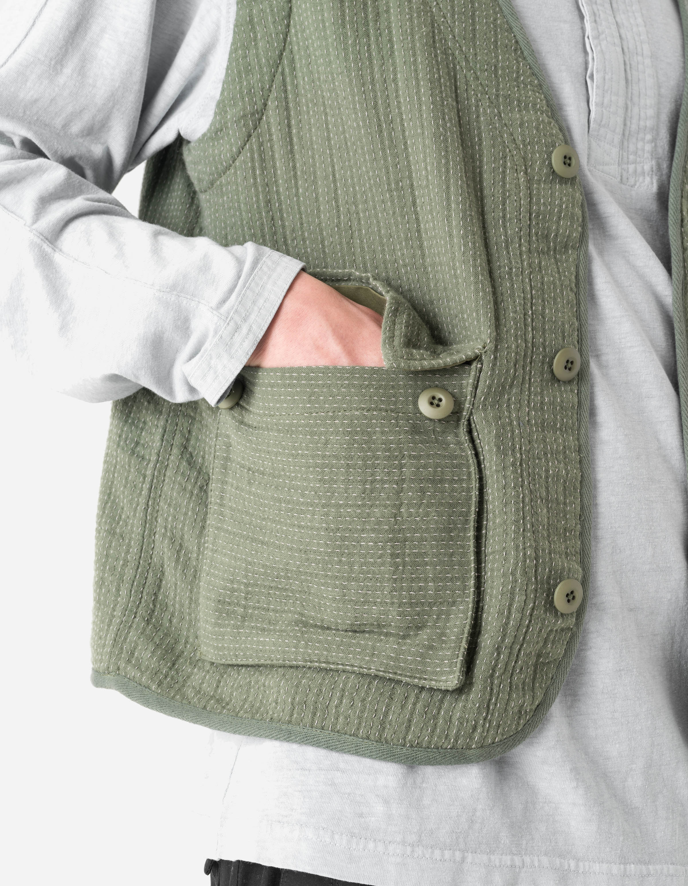 7303 Utility Vest Olive - Image 6