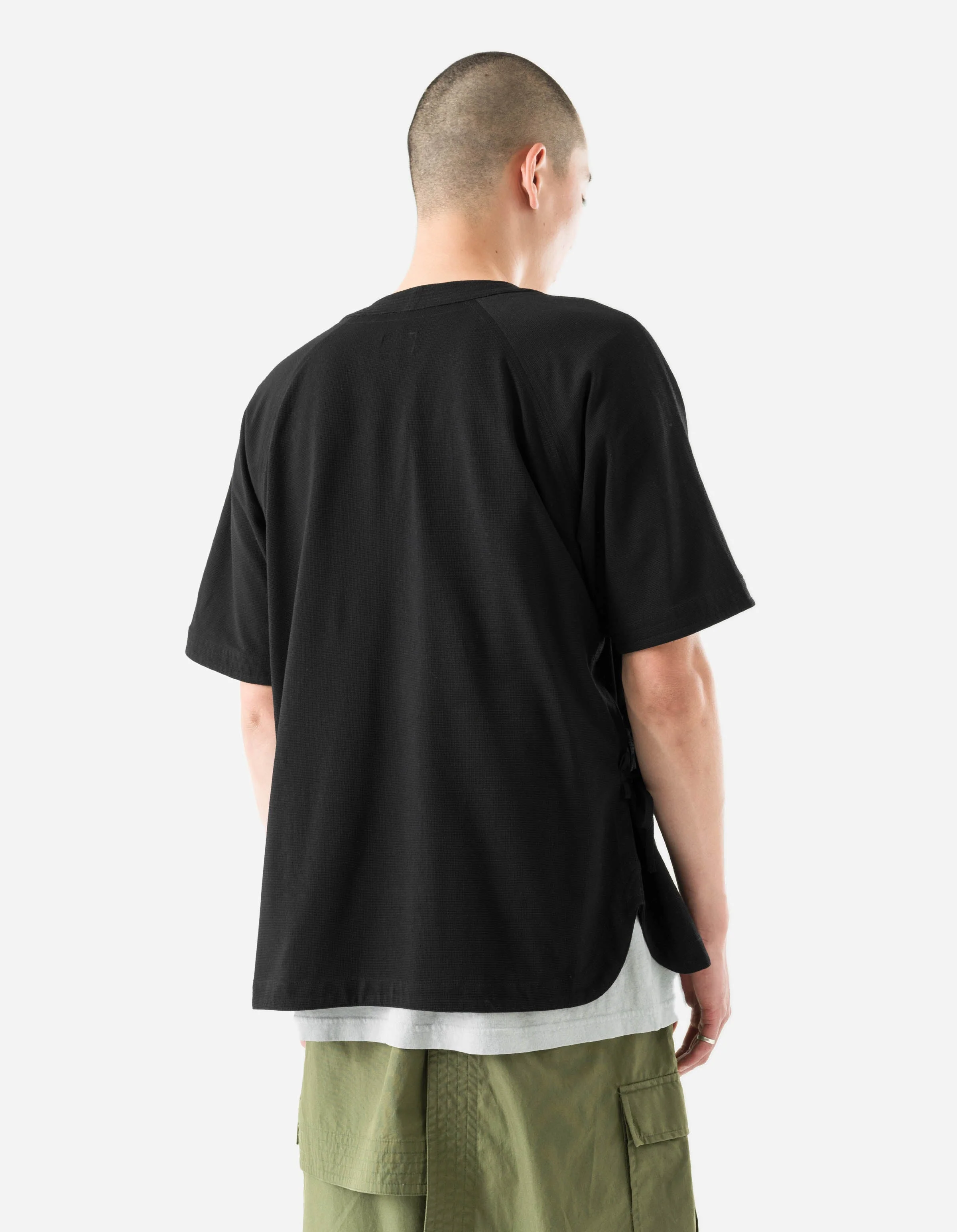 7309 Coolmax® Mesh Asym Monk Shirt Black - Image 7