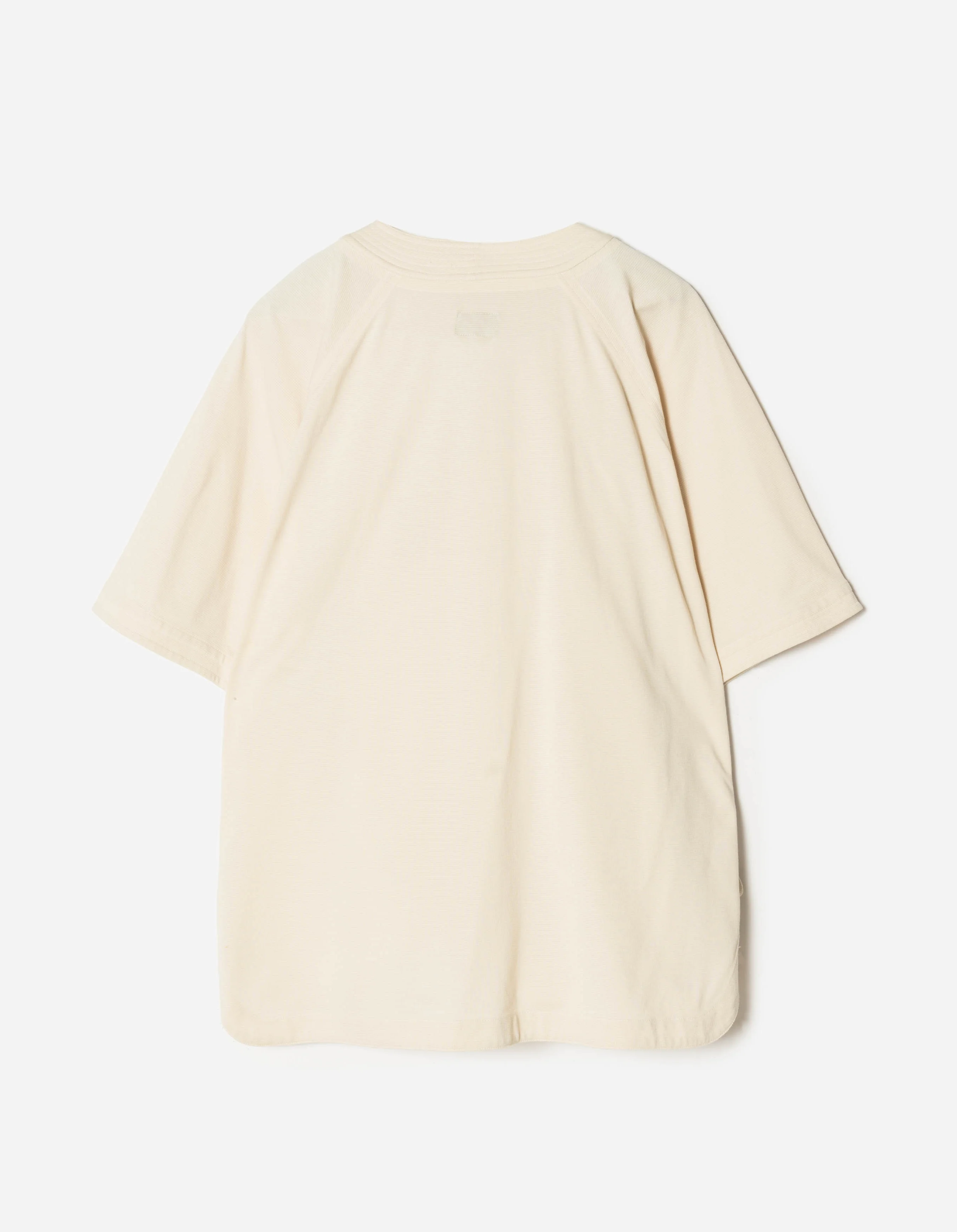 7309 Coolmax® Mesh Asym Monk Shirt Ecru - Image 8