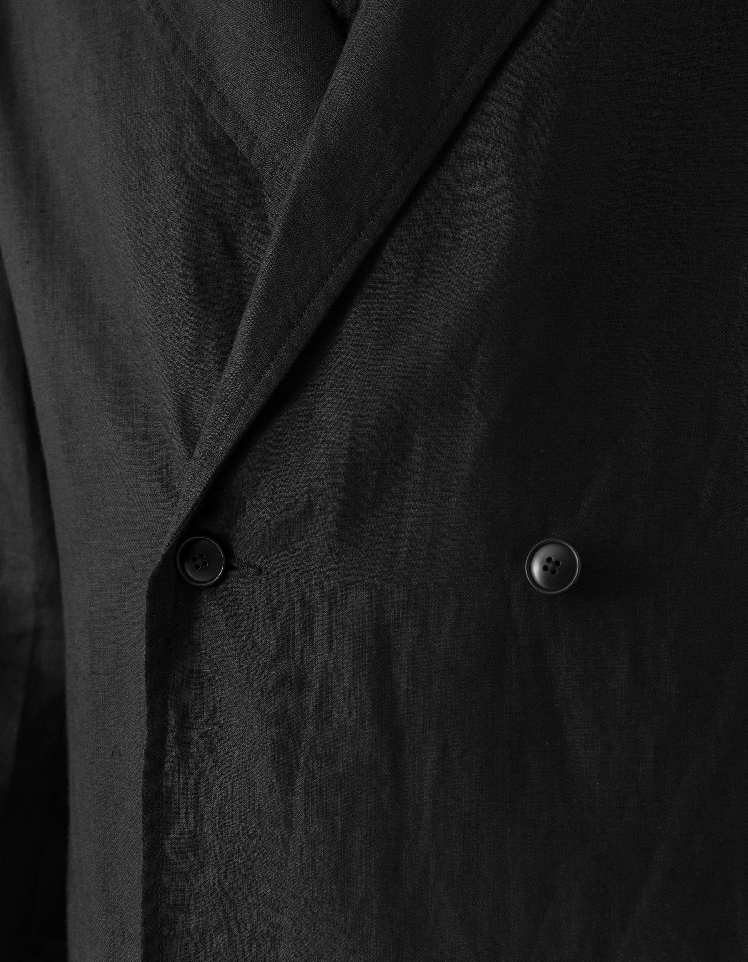 7311 Maha Asym Linen Blazer Black - Image 5