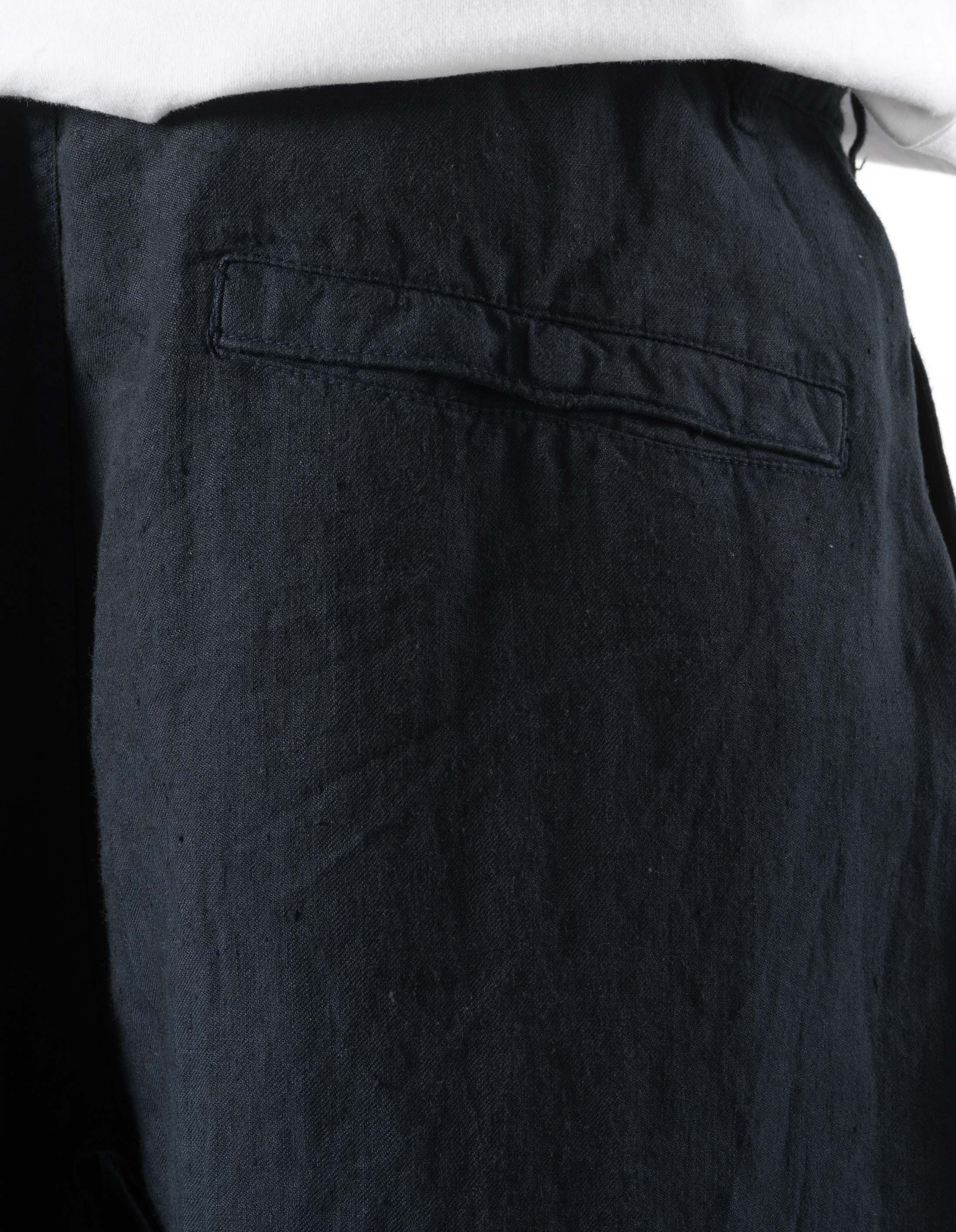 7312 Maha Asym Linen Pleated Pants Navy - Image 7