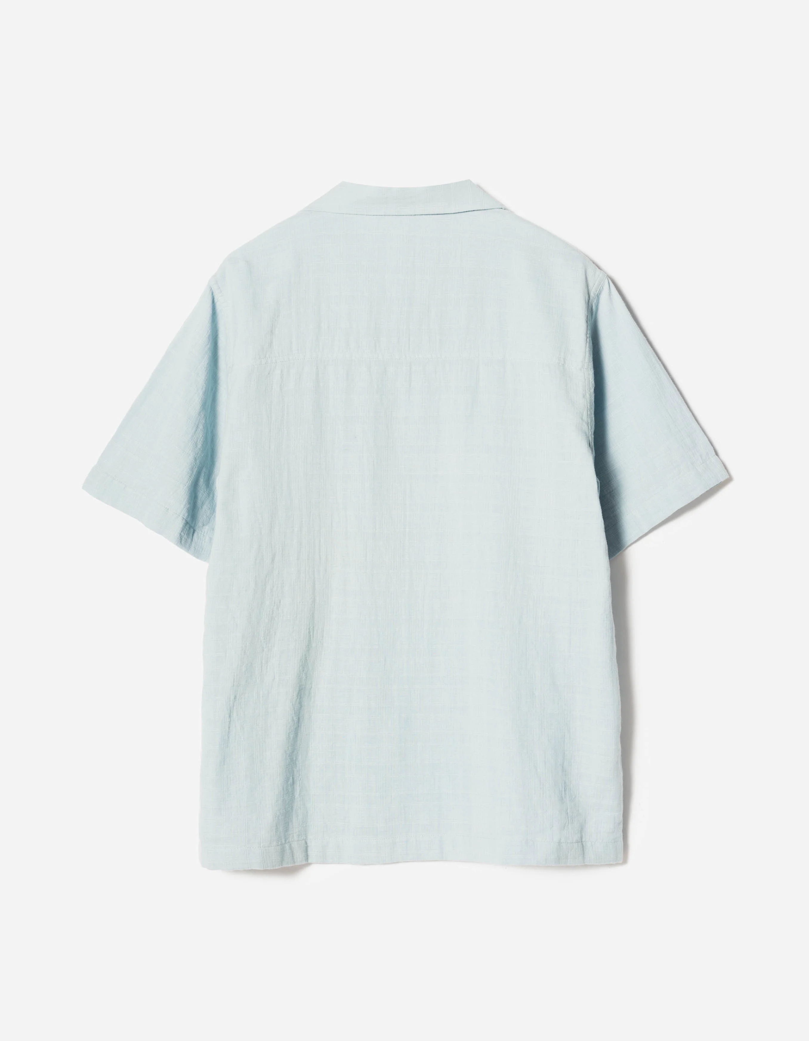 7316 Light Double Voile Cuban Shirt Light Blue - Image 8