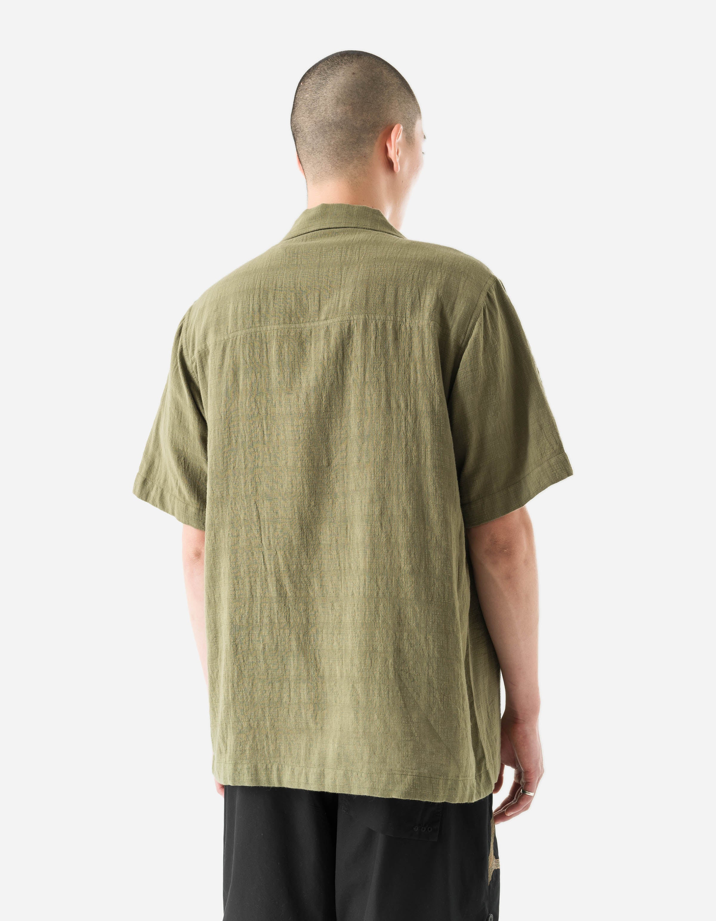 7316 Light Double Voile Cuban Shirt Olive OG-107F - Image 5