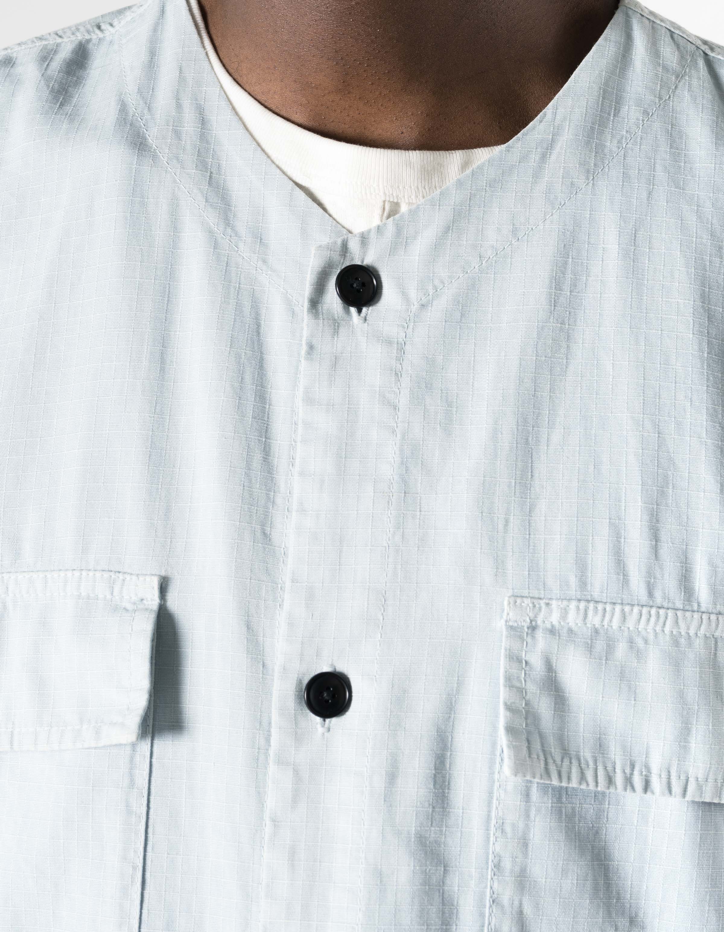 7318 Hemp Ripstop BDU Shirt Light Blue - Image 4
