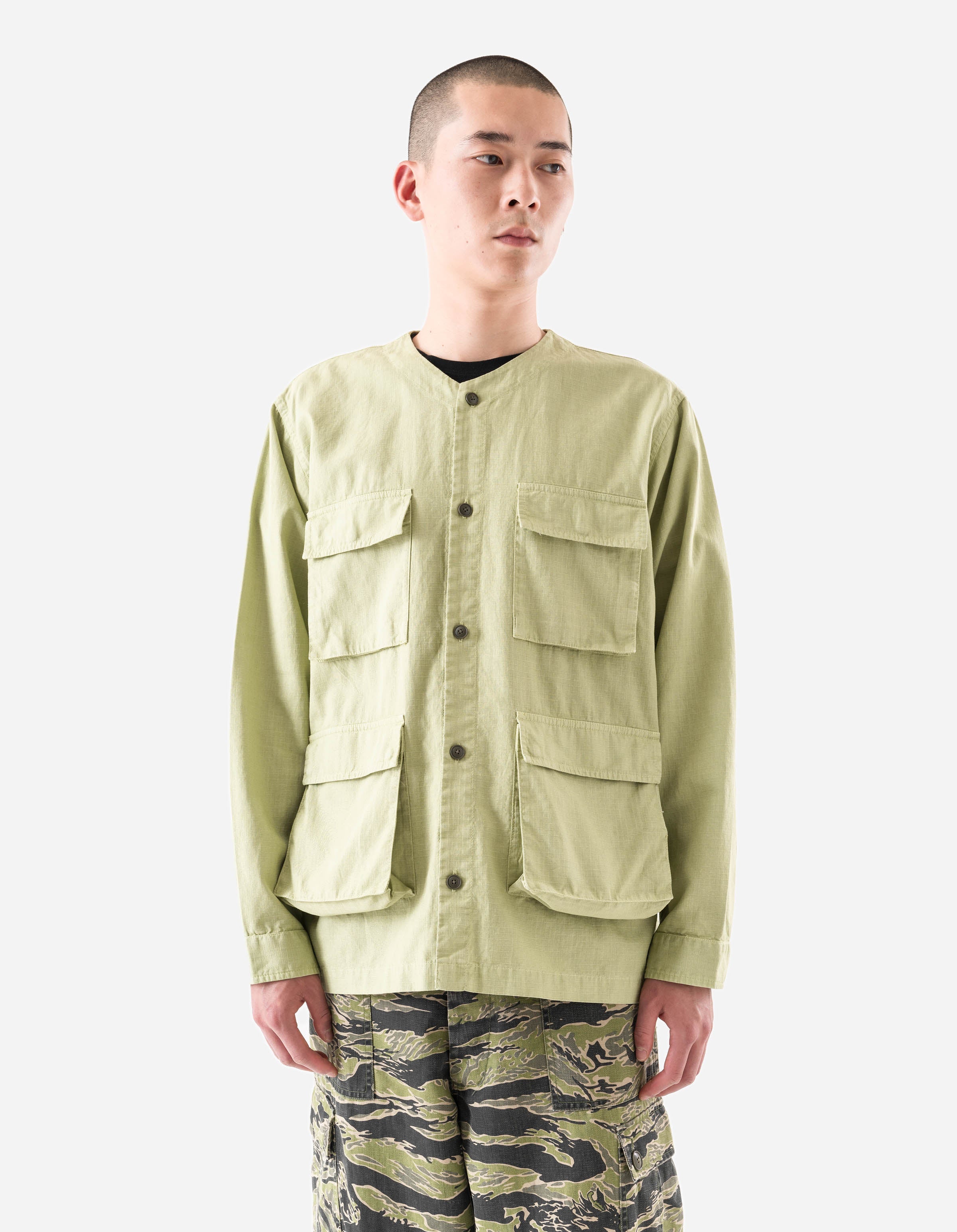 7318 Hemp Ripstop BDU Shirt Moss Green - Image 2