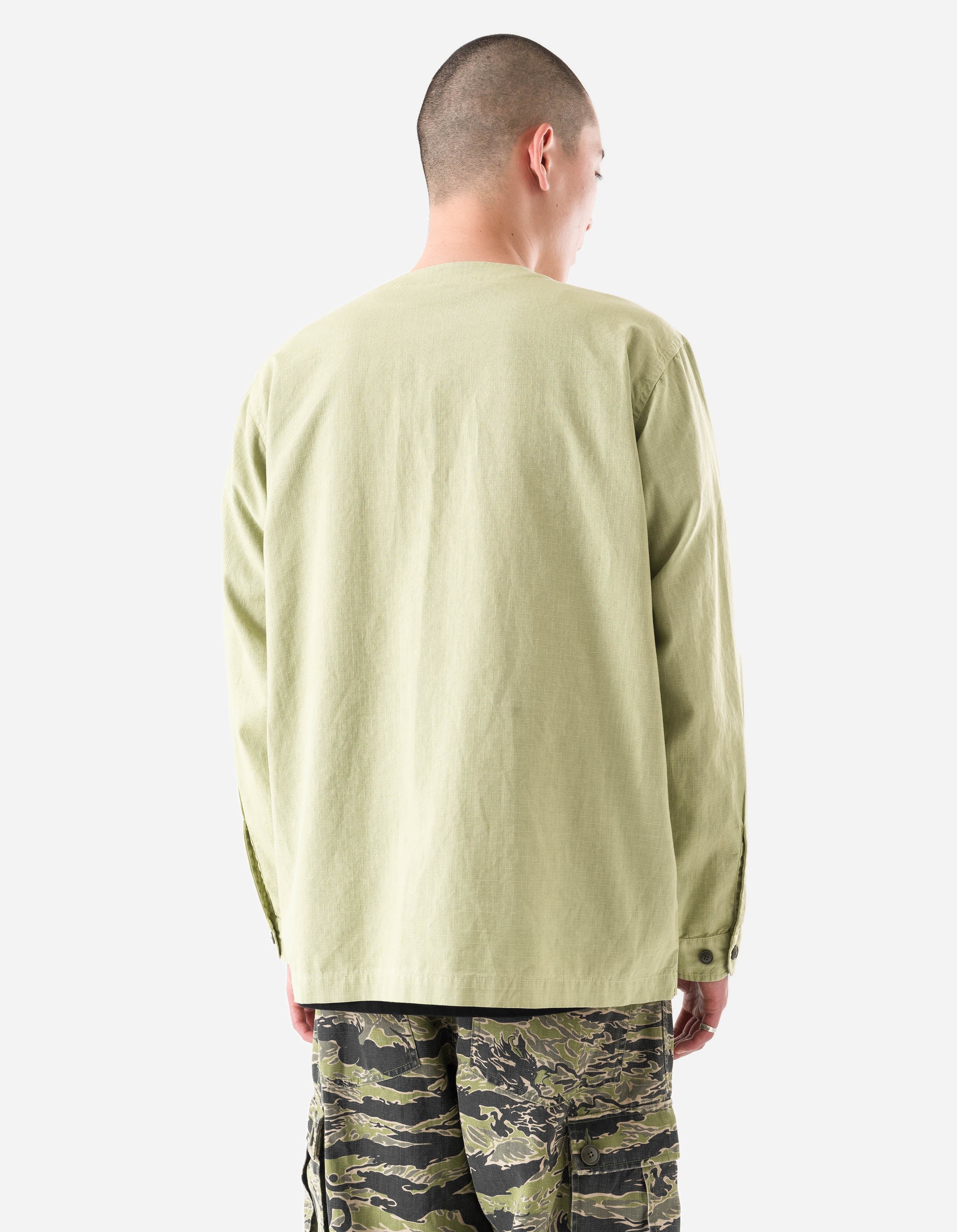 7318 Hemp Ripstop BDU Shirt Moss Green - Image 6