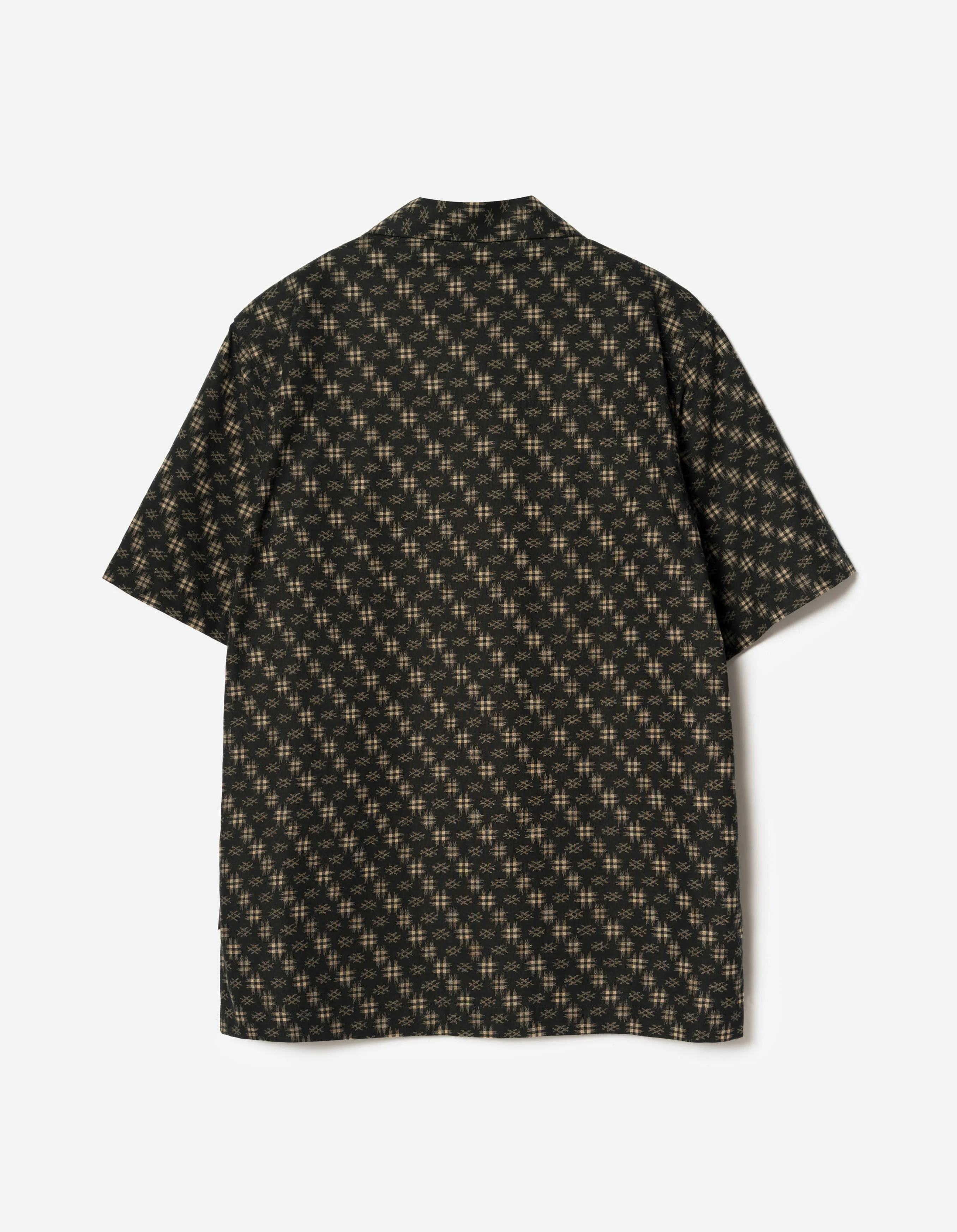 7320 Kasuri Cuban Collar Shirt Sumi Black - Image 8