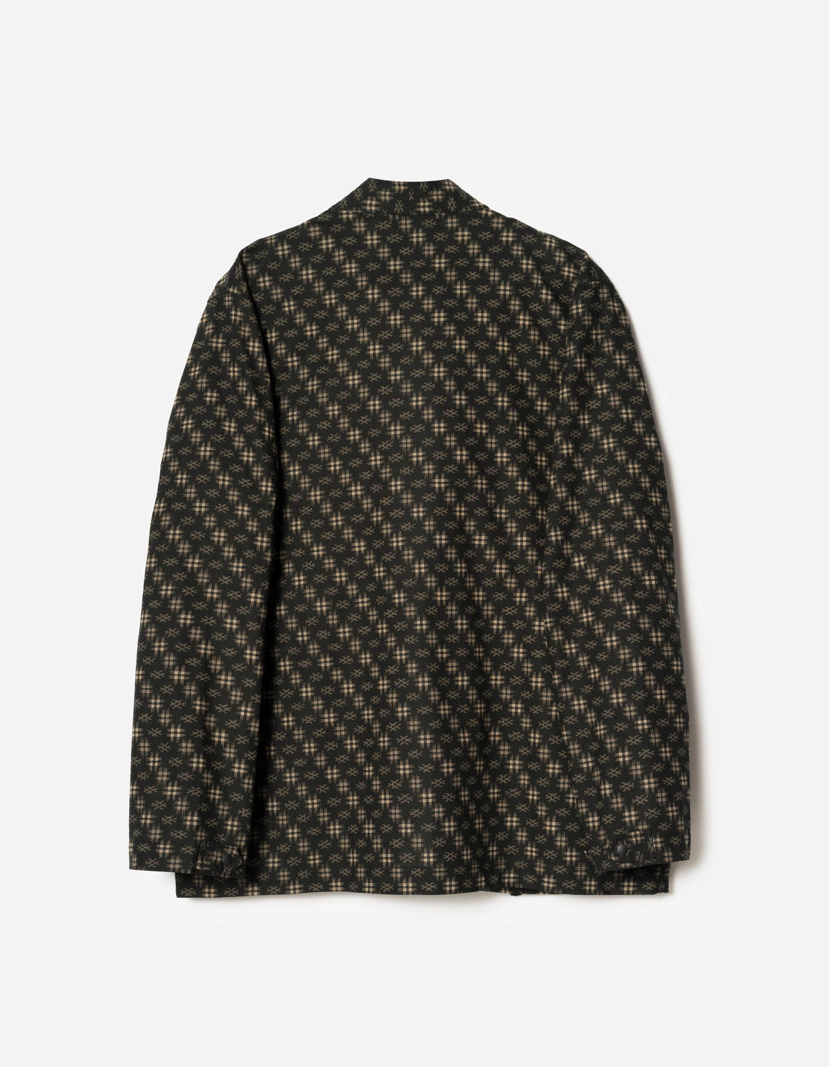 7322 Kasuri Kimono Overshirt Sumi Black - Image 10