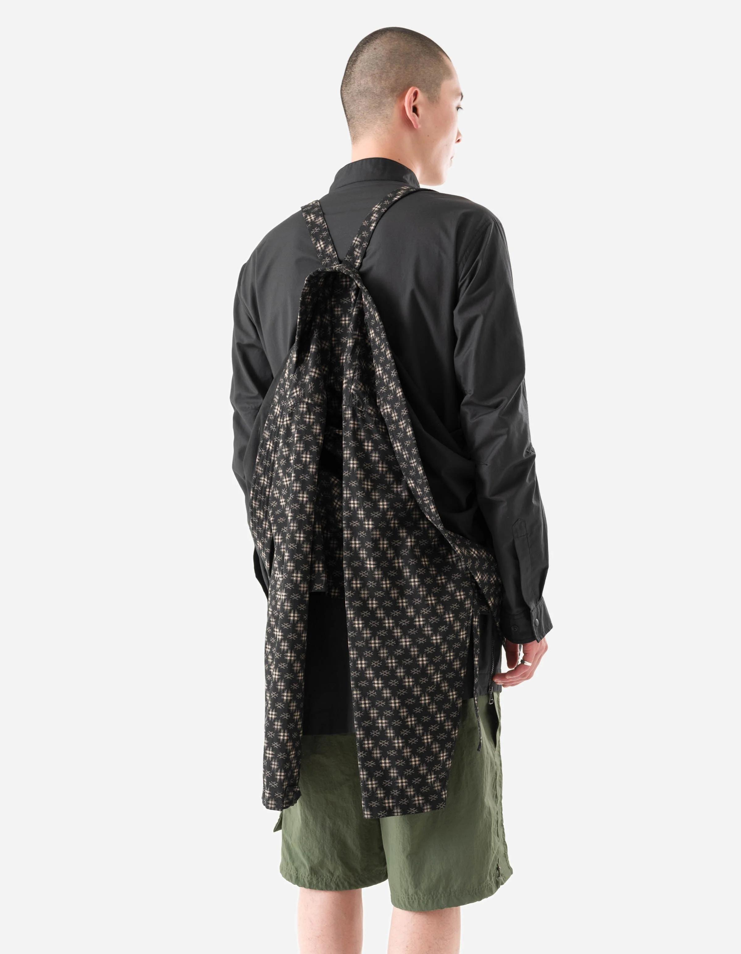 7322 Kasuri Kimono Overshirt Sumi Black - Image 6