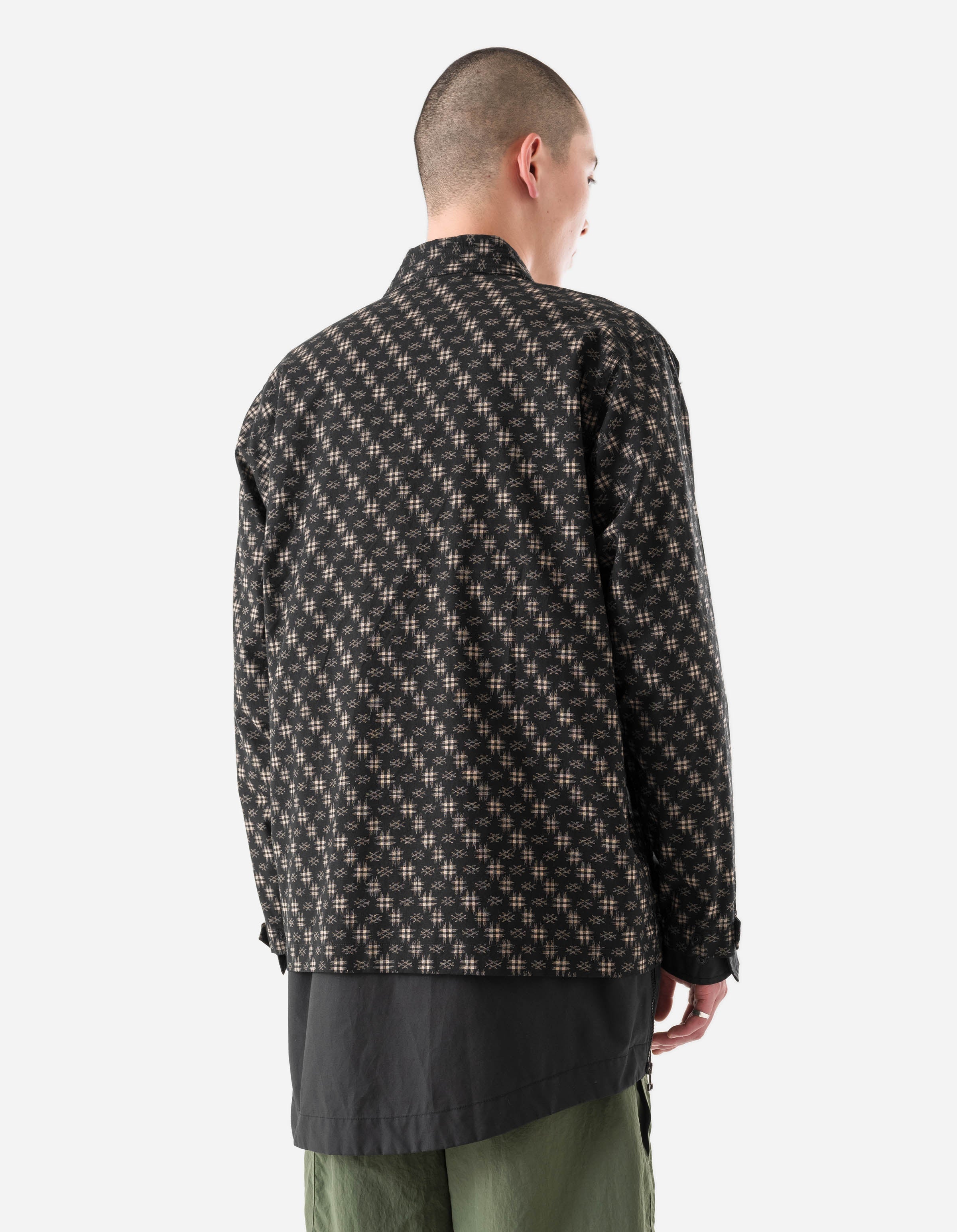 7322 Kasuri Kimono Overshirt Sumi Black - Image 8