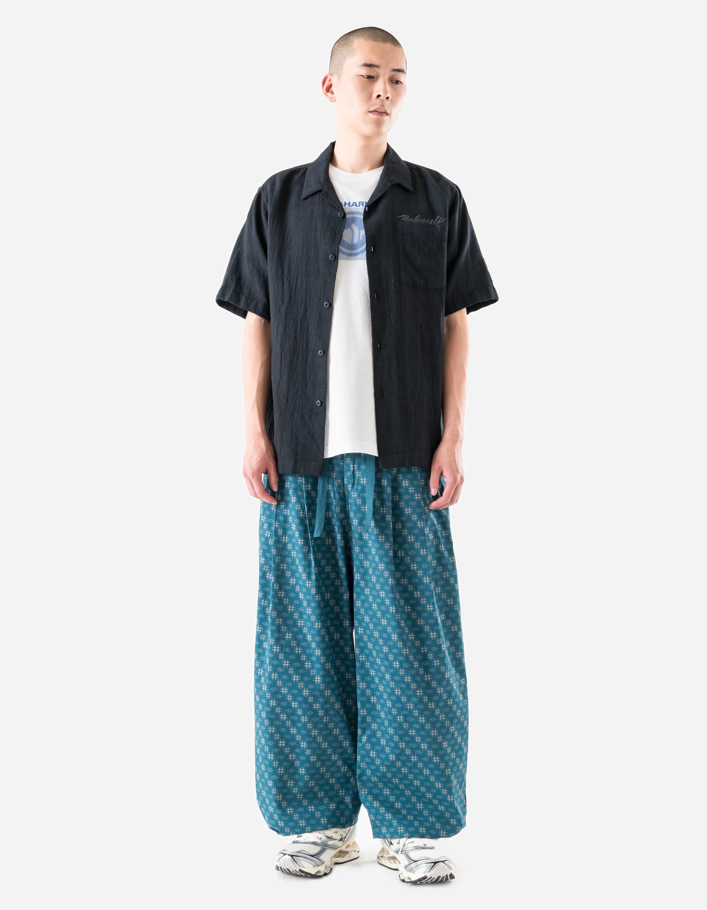 7323 Kasuri Loose Track Pants Aizome Blue - Image 6
