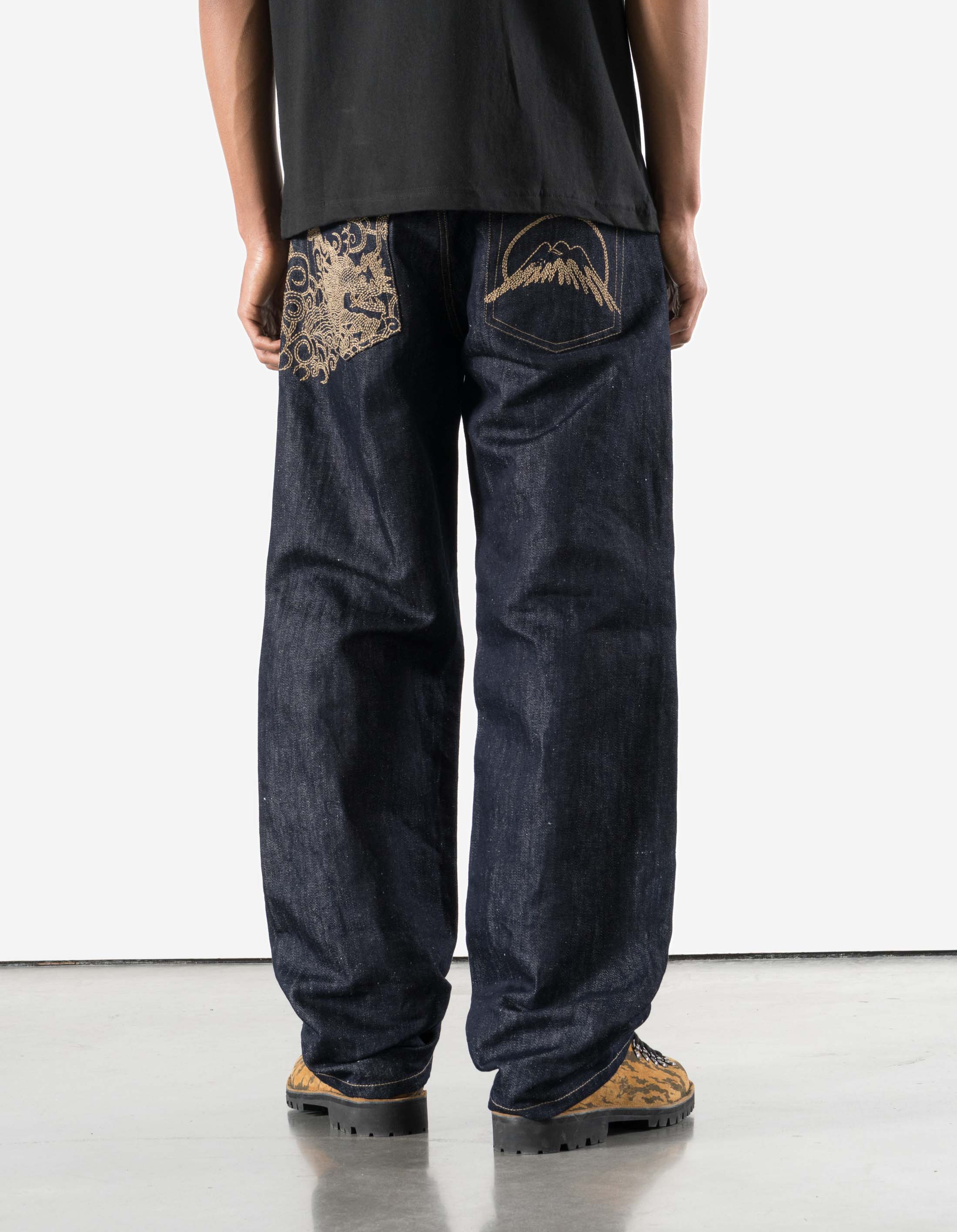 7336 Rising Dragon Hemp Jeans Indigo - Image 3