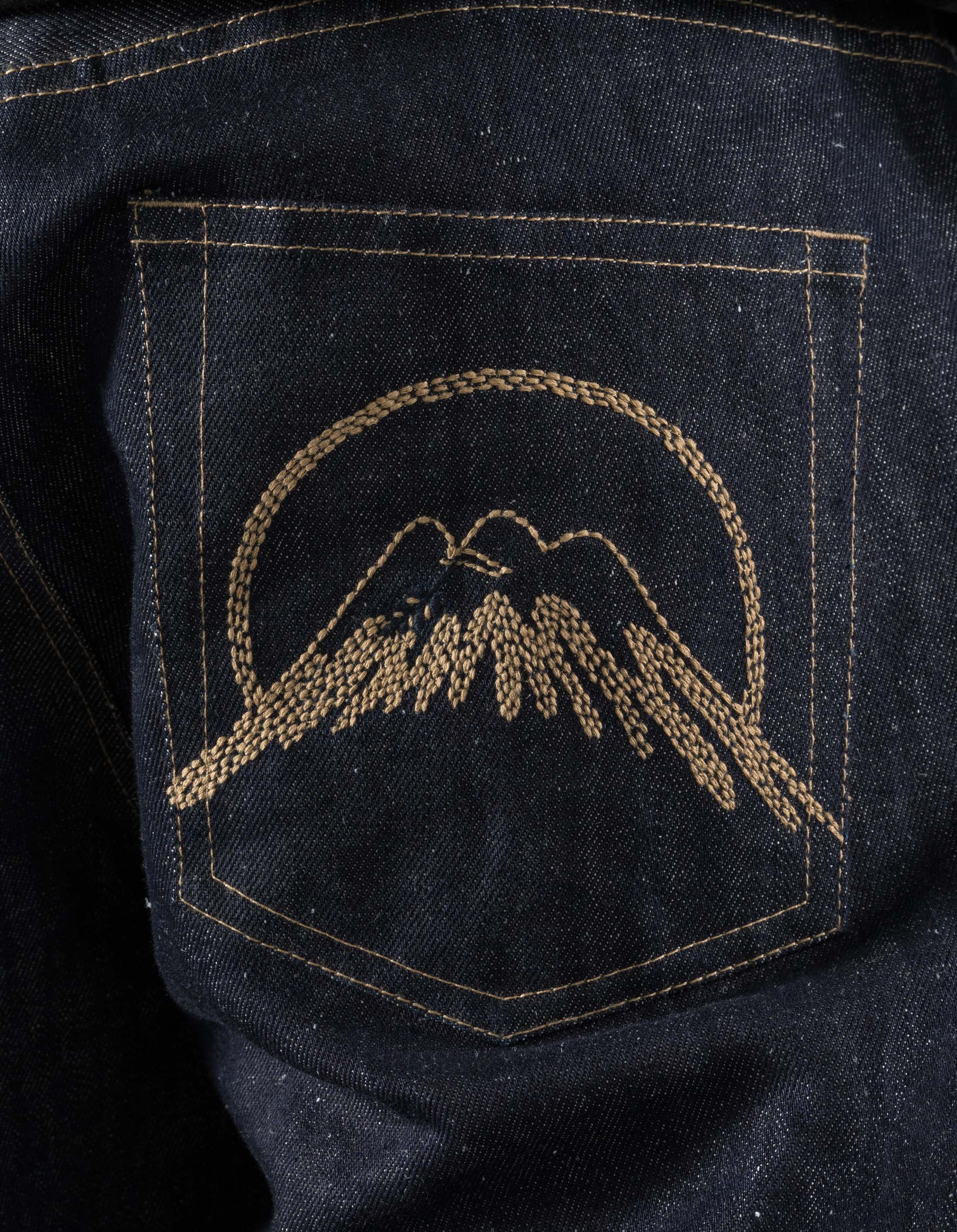 7336 Rising Dragon Hemp Jeans Indigo - Image 7
