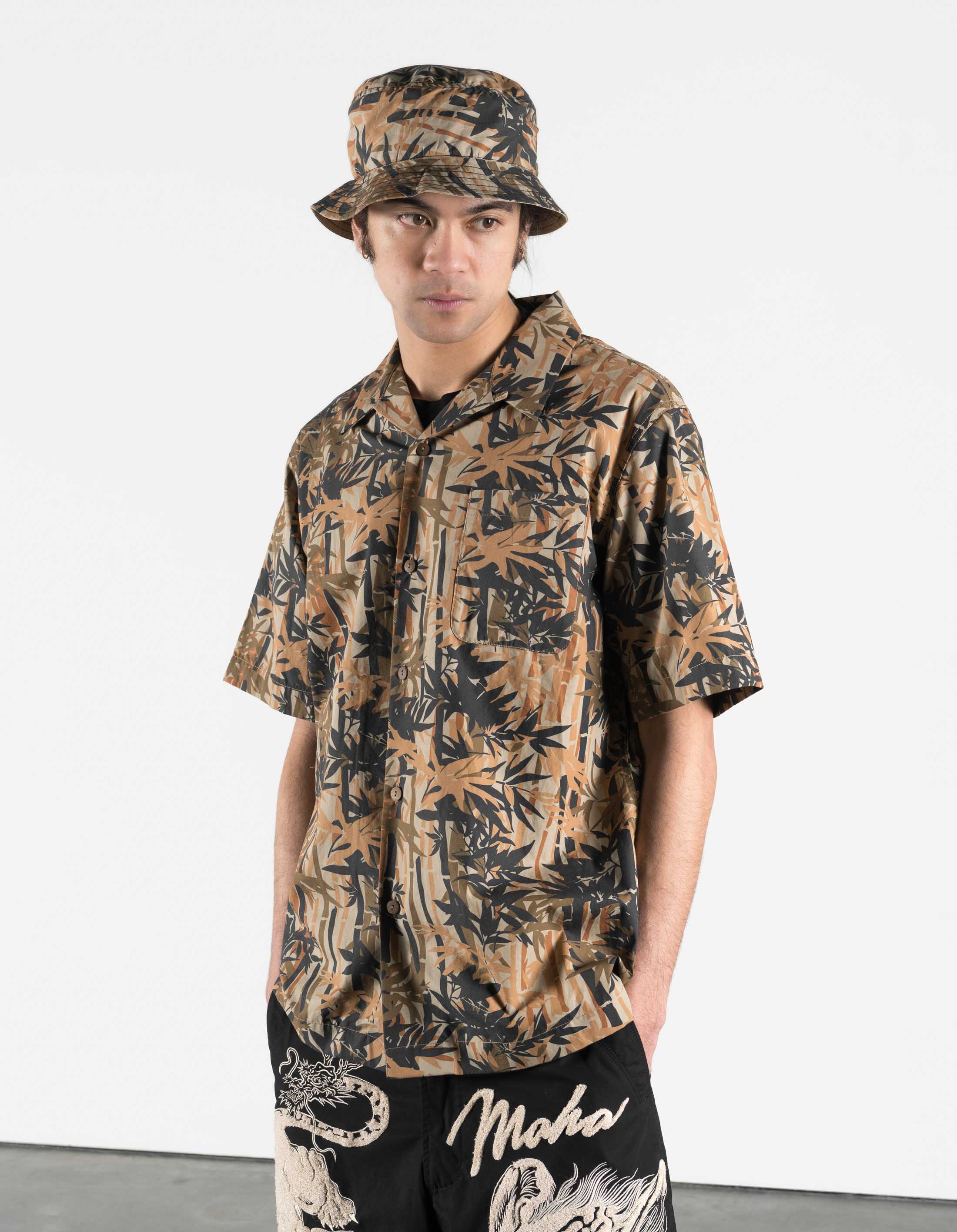 7349 DPM: Bamboo Camp Collar Shirt Woodland - Image 3