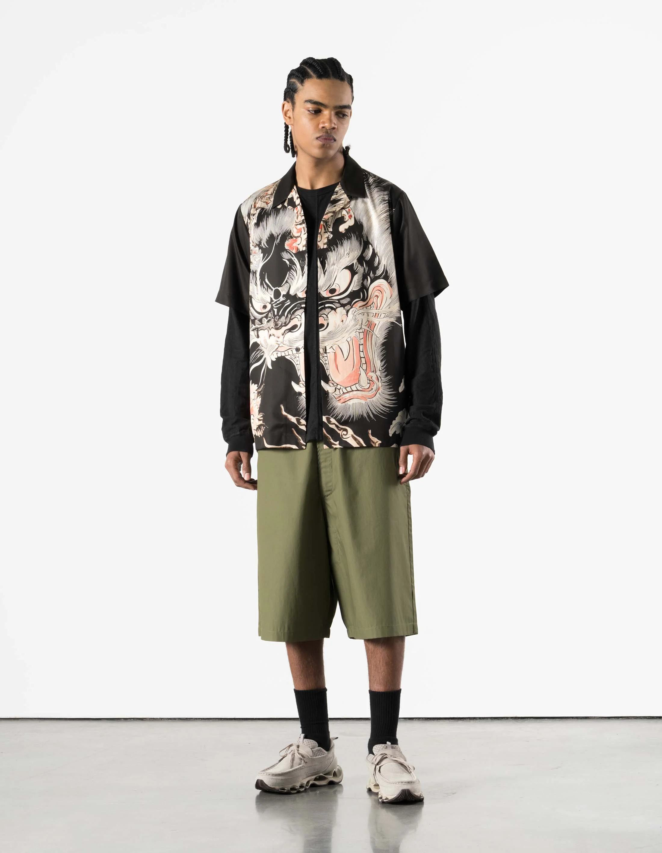 7357 Chimera Camp Collar Shirt Black - Image 2