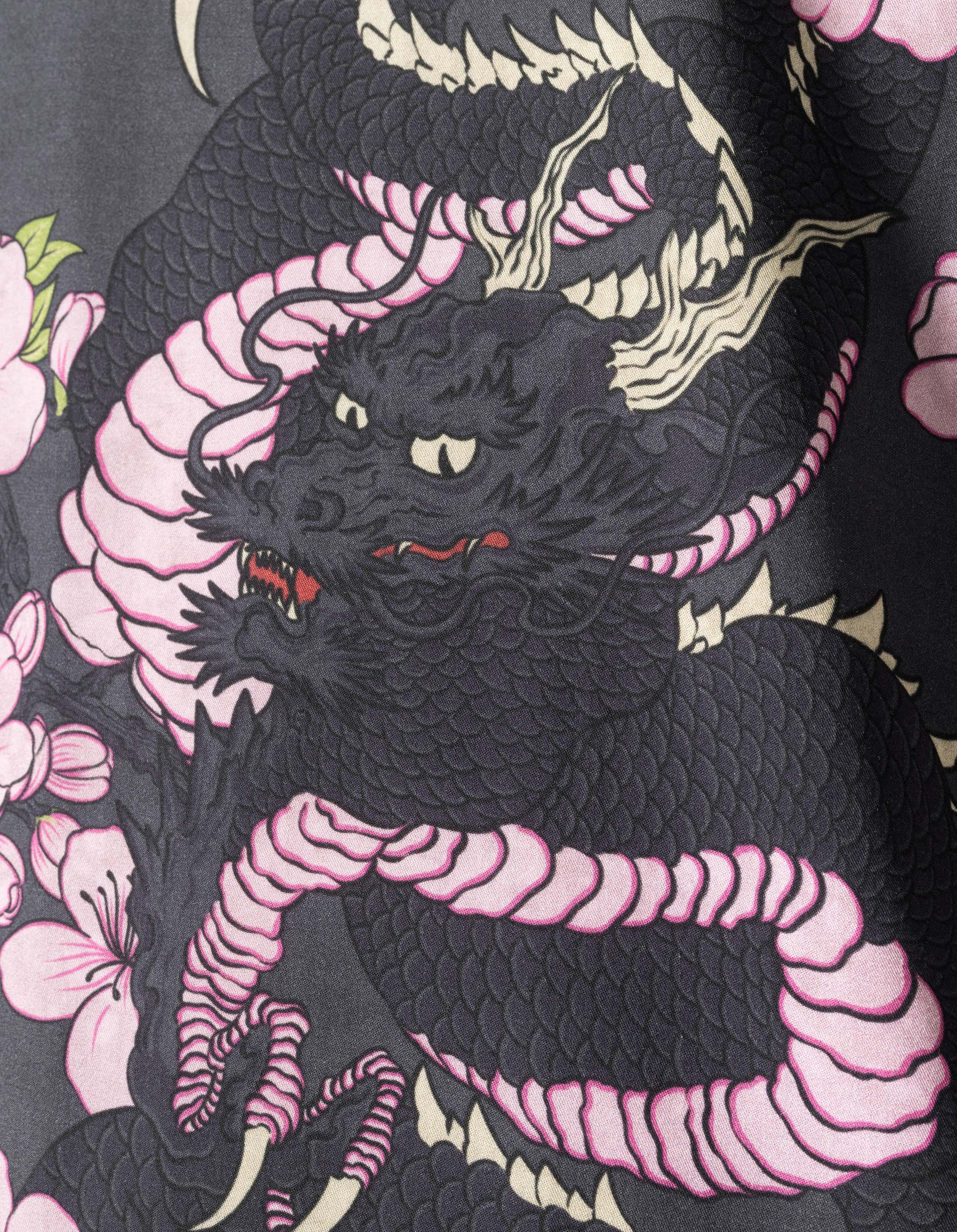 7359 Sakura Camp Collar Shirt Navy - Image 7