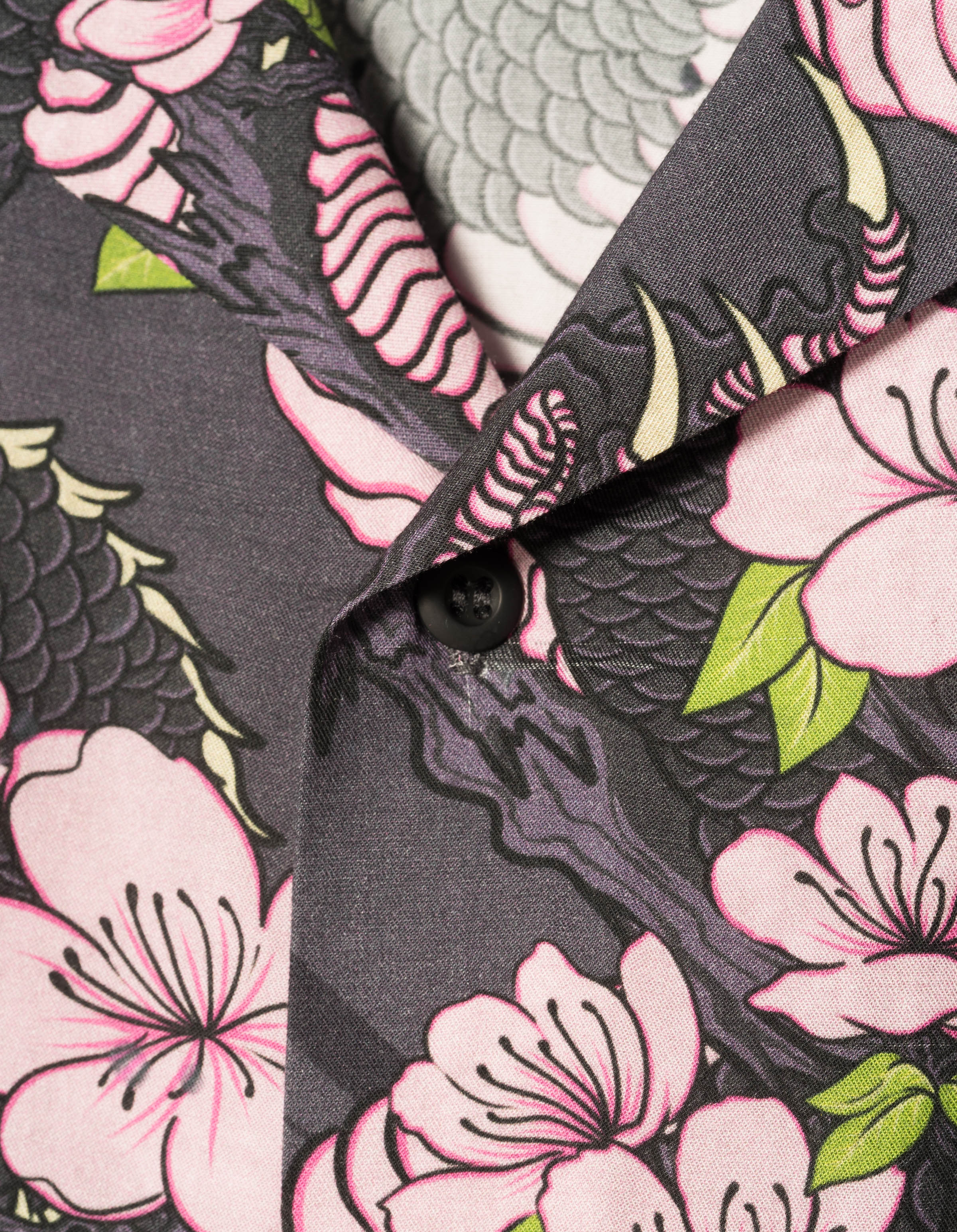 7359 Sakura Camp Collar Shirt Navy - Image 8