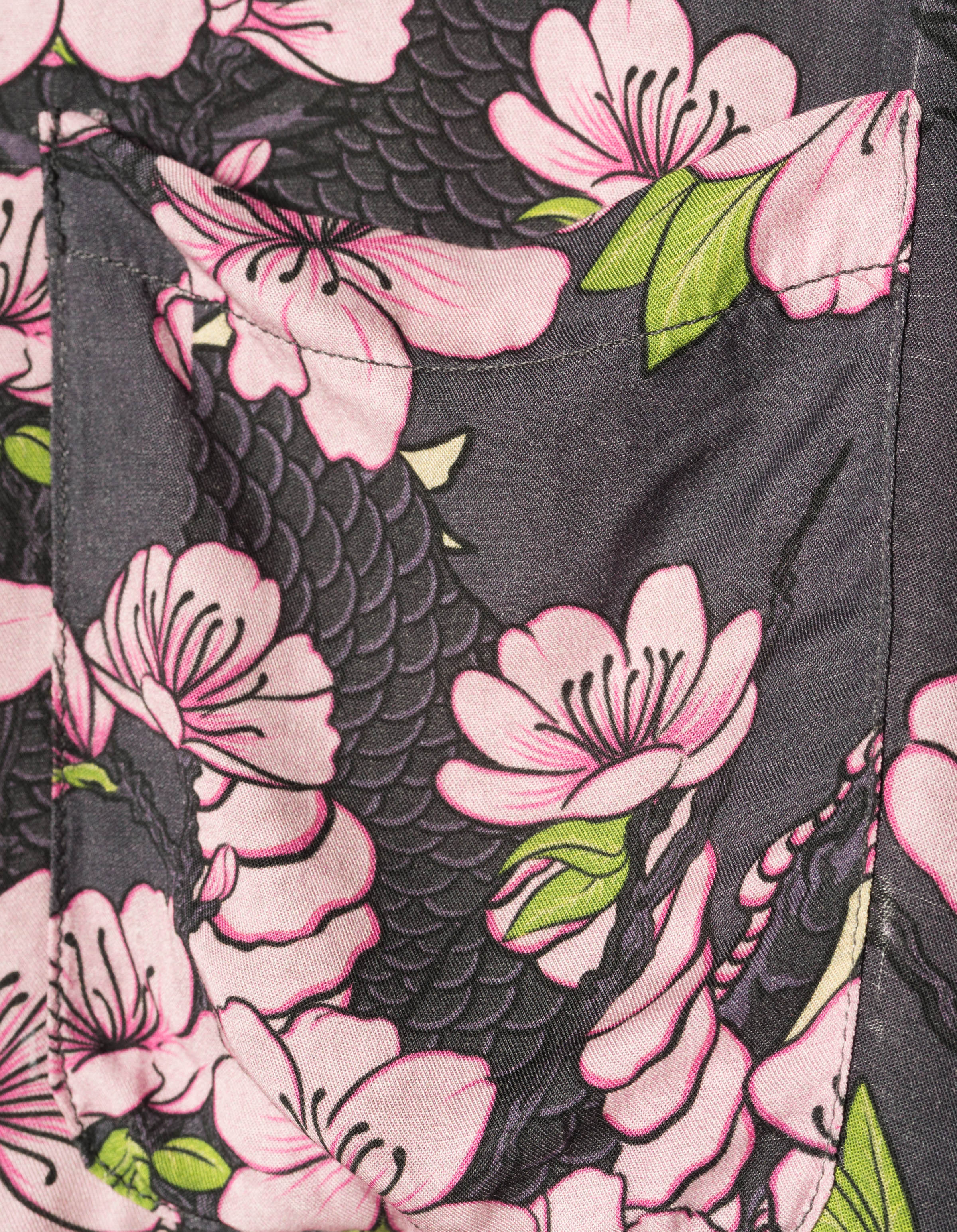 7359 Sakura Camp Collar Shirt Navy - Image 9