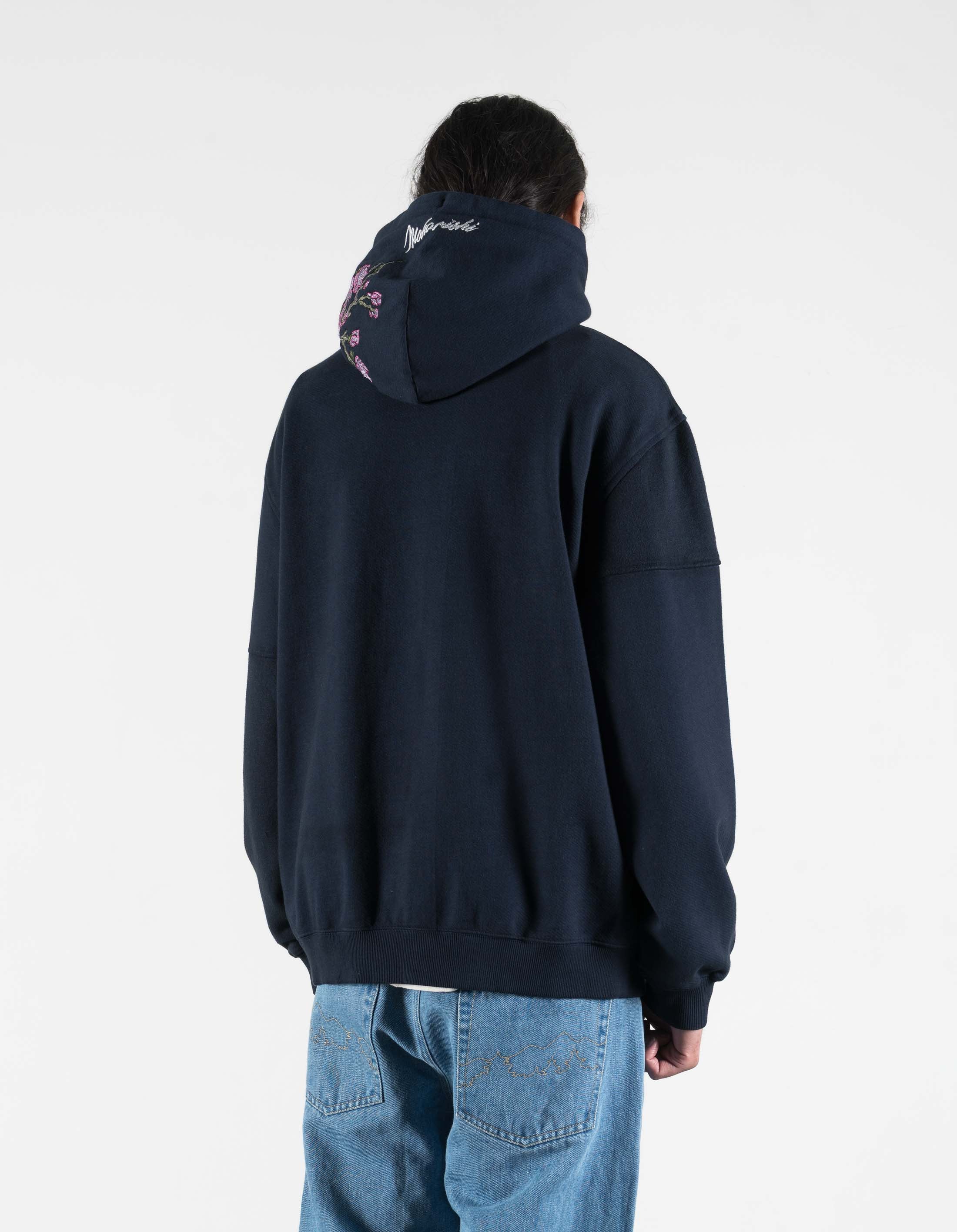 7362 Sakura Tugihagi Hooded Sweat Navy - Image 4