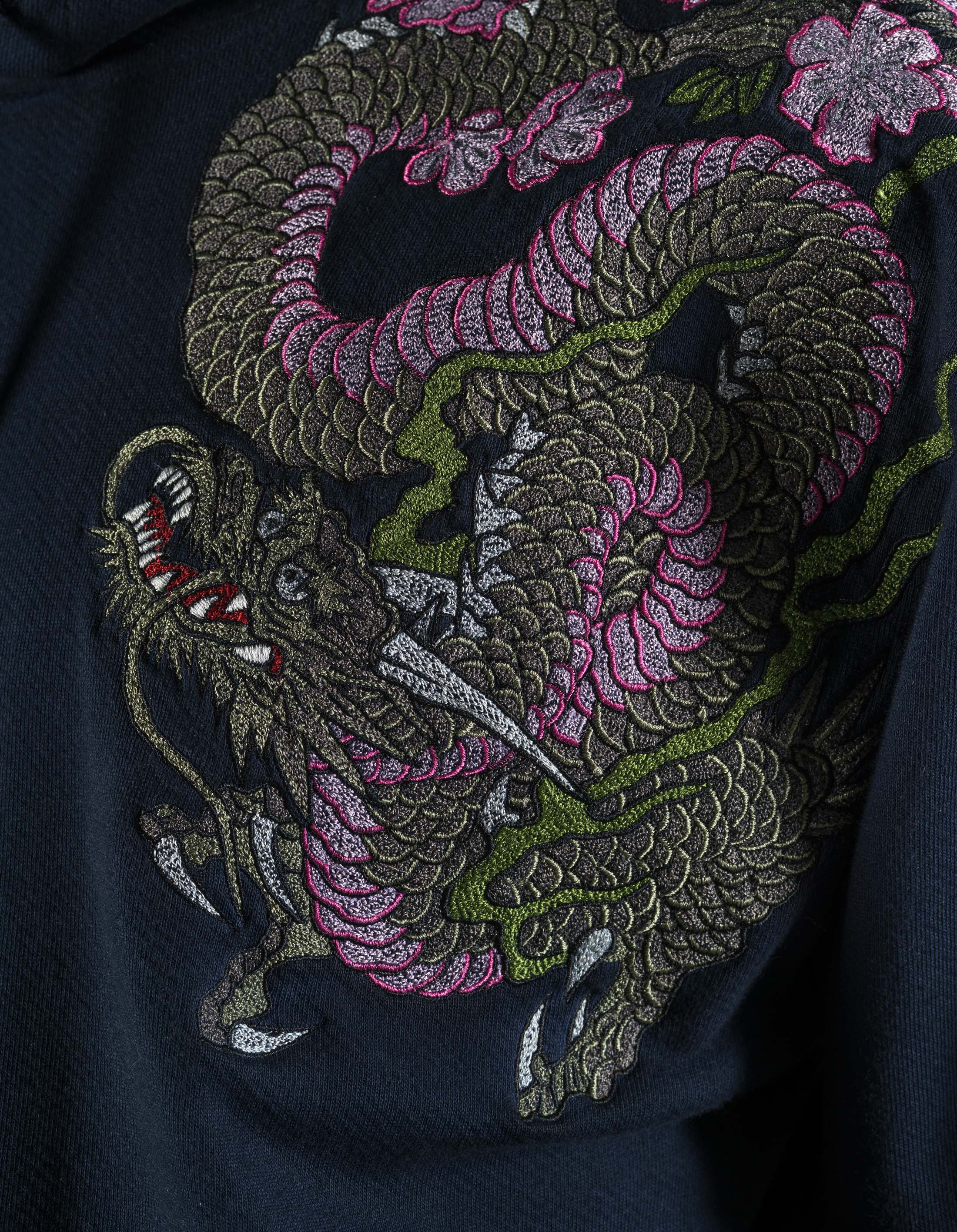 7362 Sakura Tugihagi Hooded Sweat Navy - Image 7