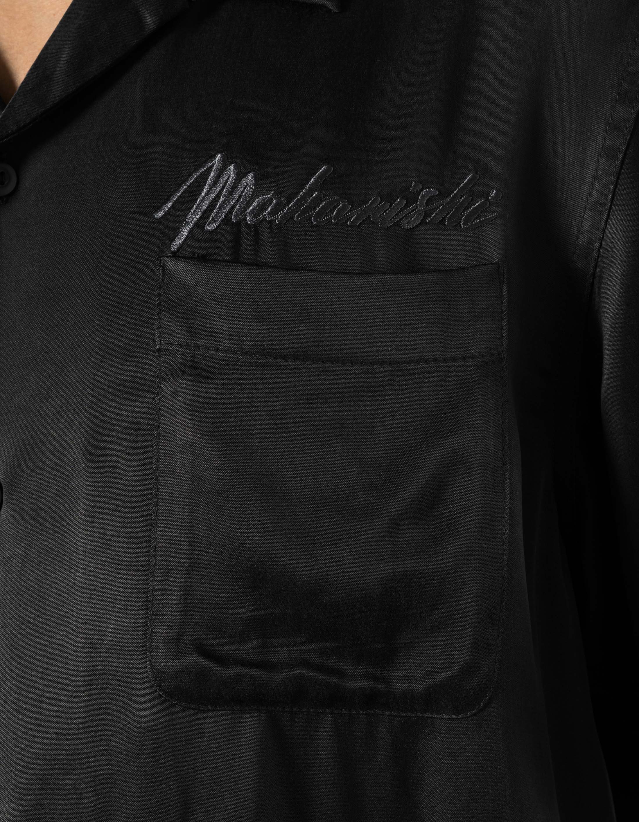 7364 Sakura Dragon Camp Collar Shirt Black - Image 4