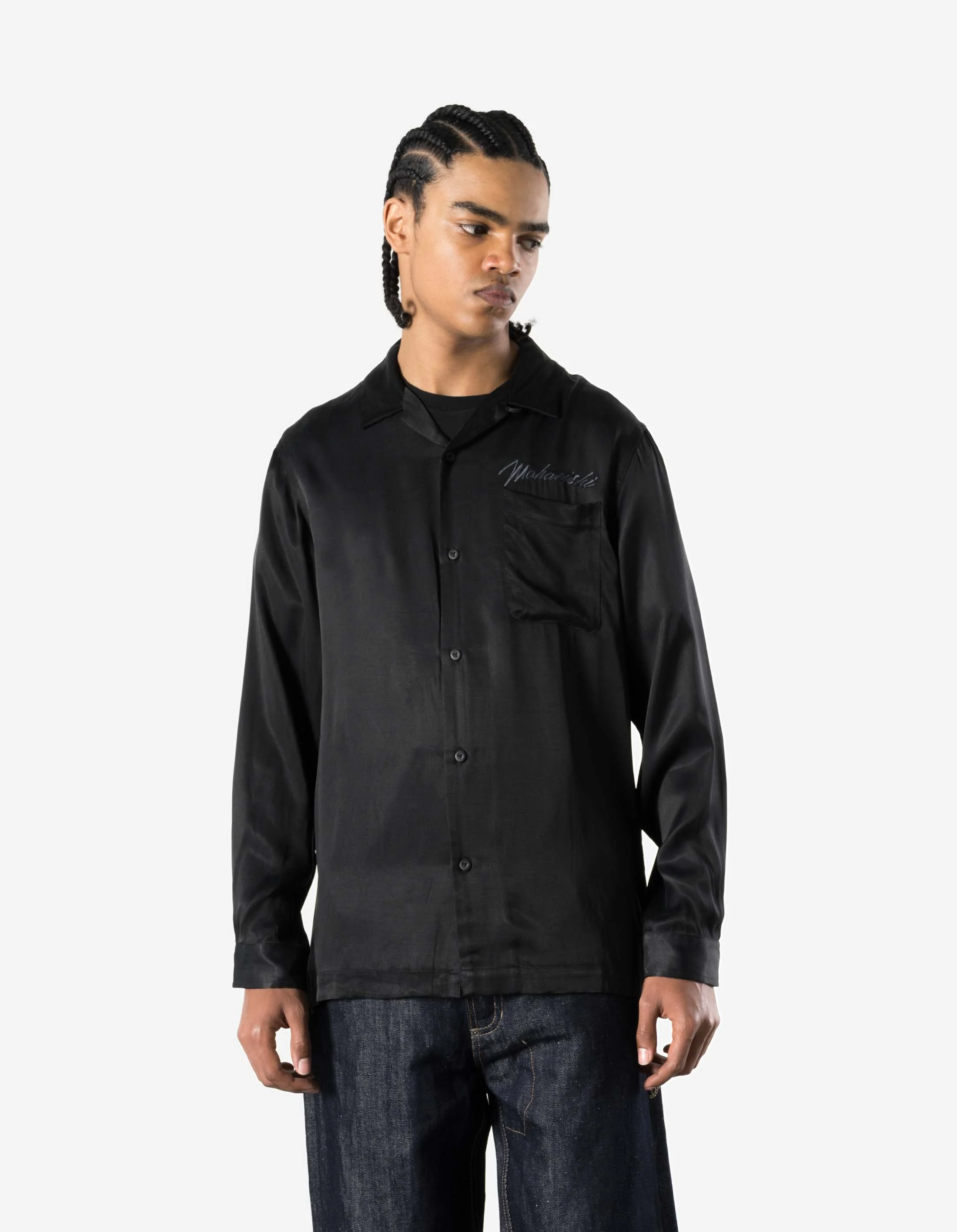 7365 Ascending Dragon Cupro Shirt Black - Image 2