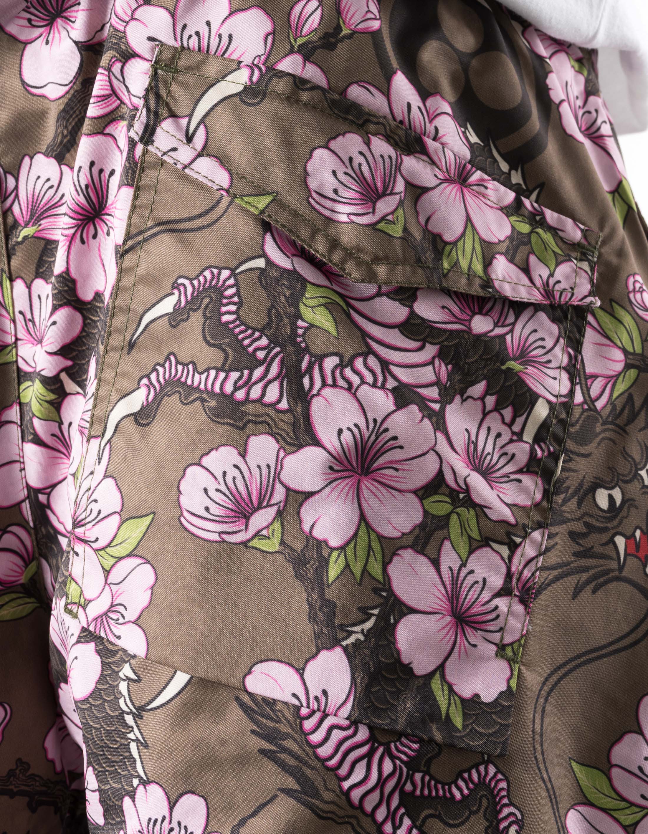 7379 Sakura Serenity Swim Shorts Olive - Image 6