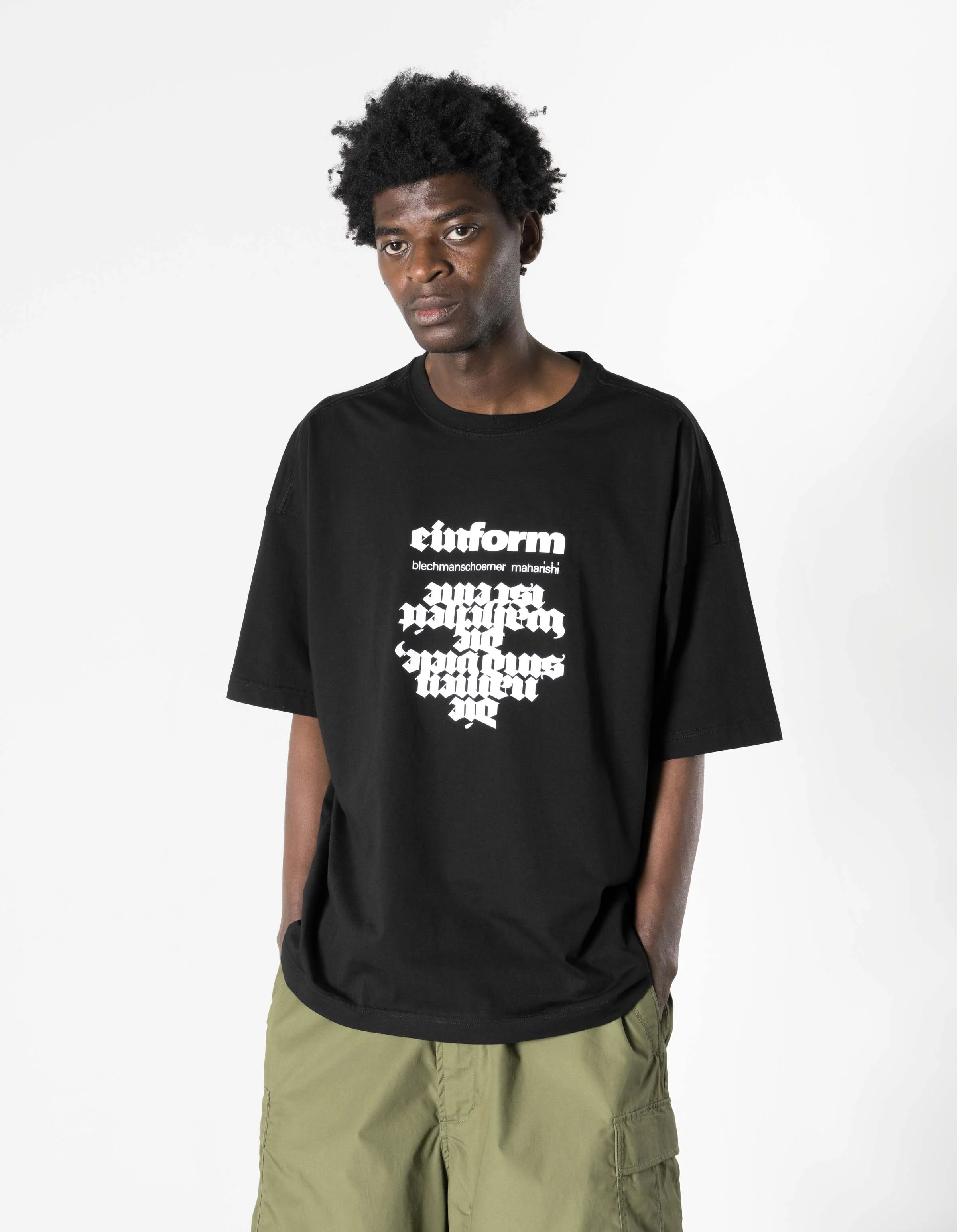 7397 Maha Einform Oversized S/S T-Shirt Black - Image 3