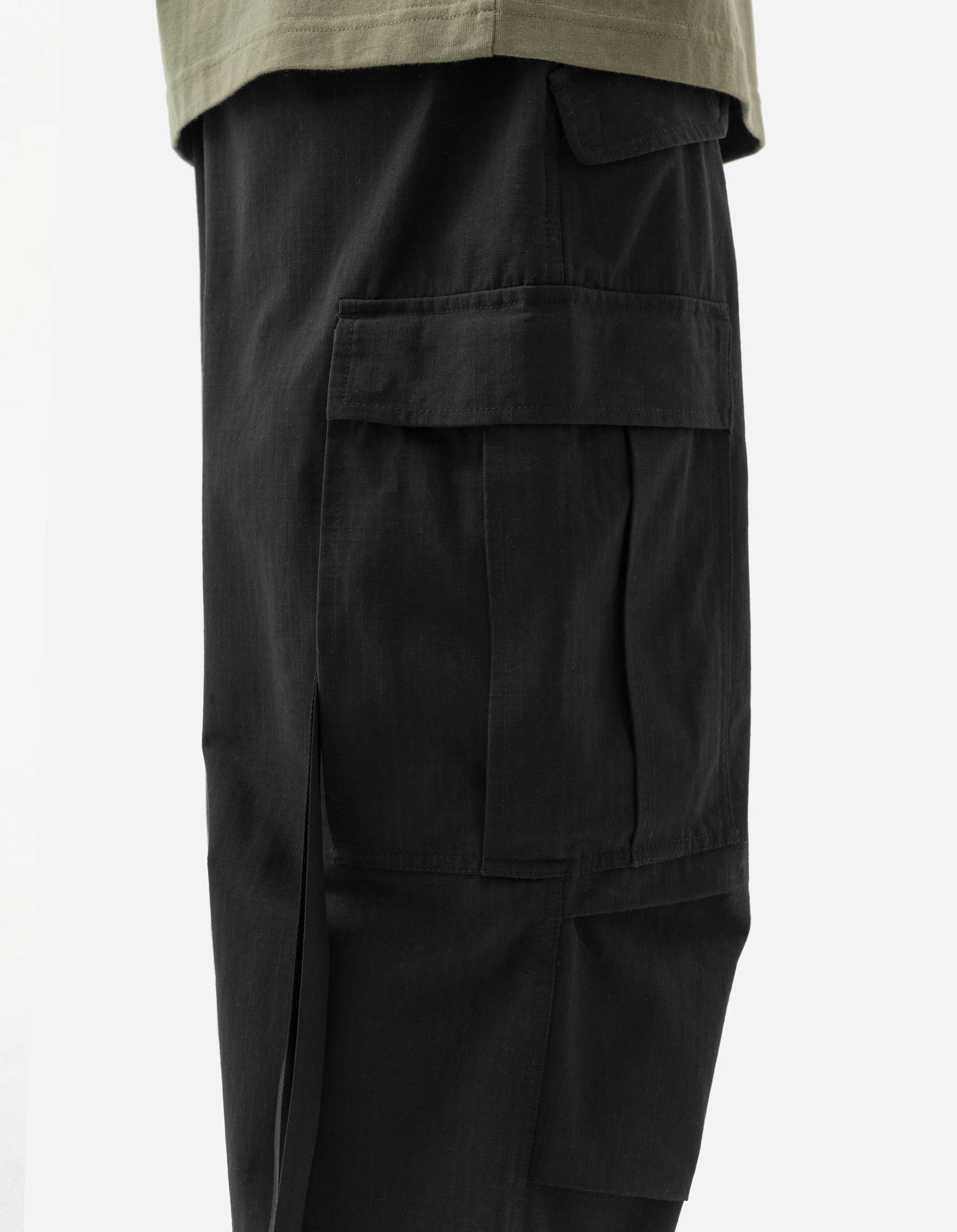 7400 Hemp M65 Cargo Pants Black - Image 4