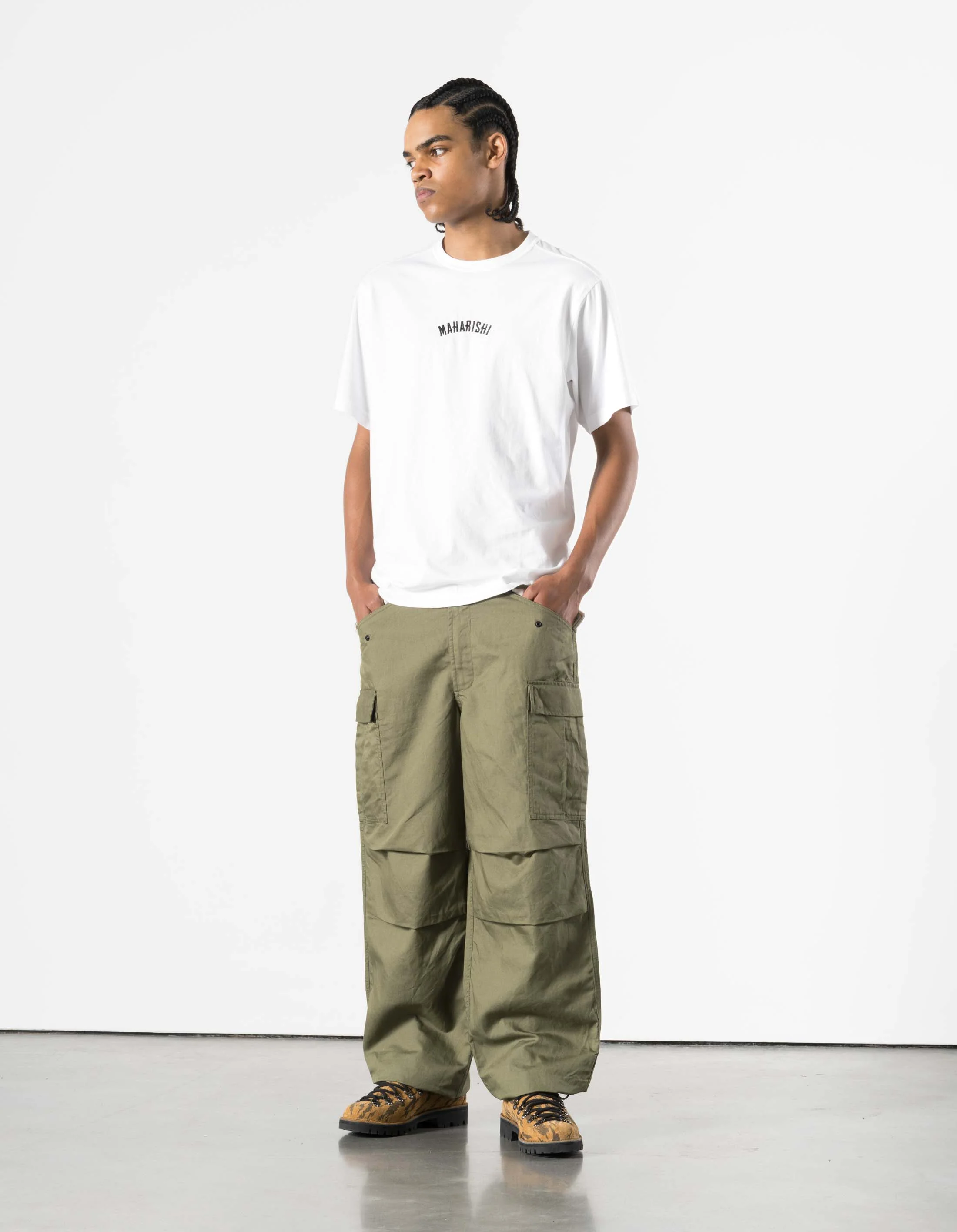 7400 Hemp M65 Cargo Pants Olive OG-107F - Image 7