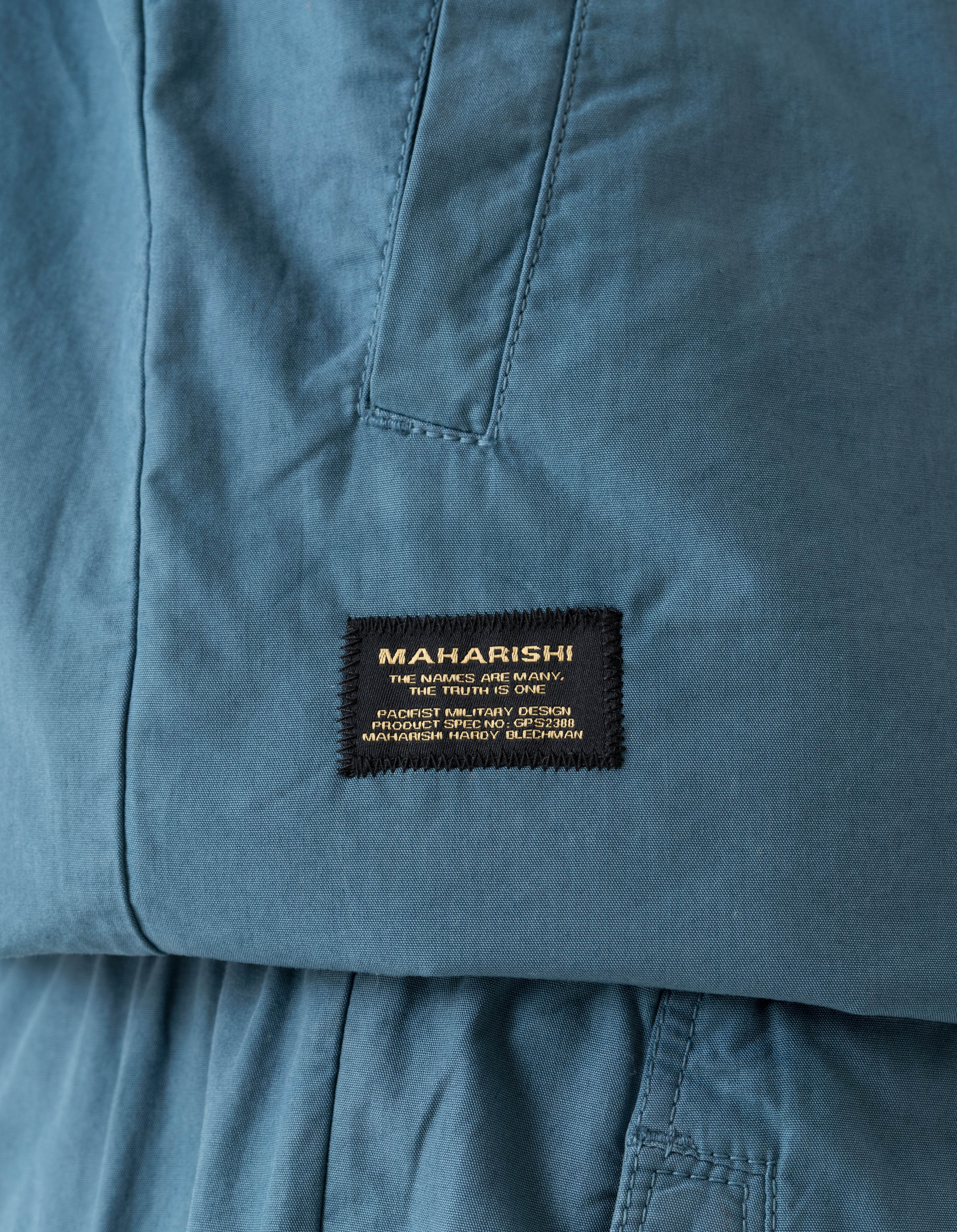 7412 Asym Woven Track Top Airforce Blue - Image 4