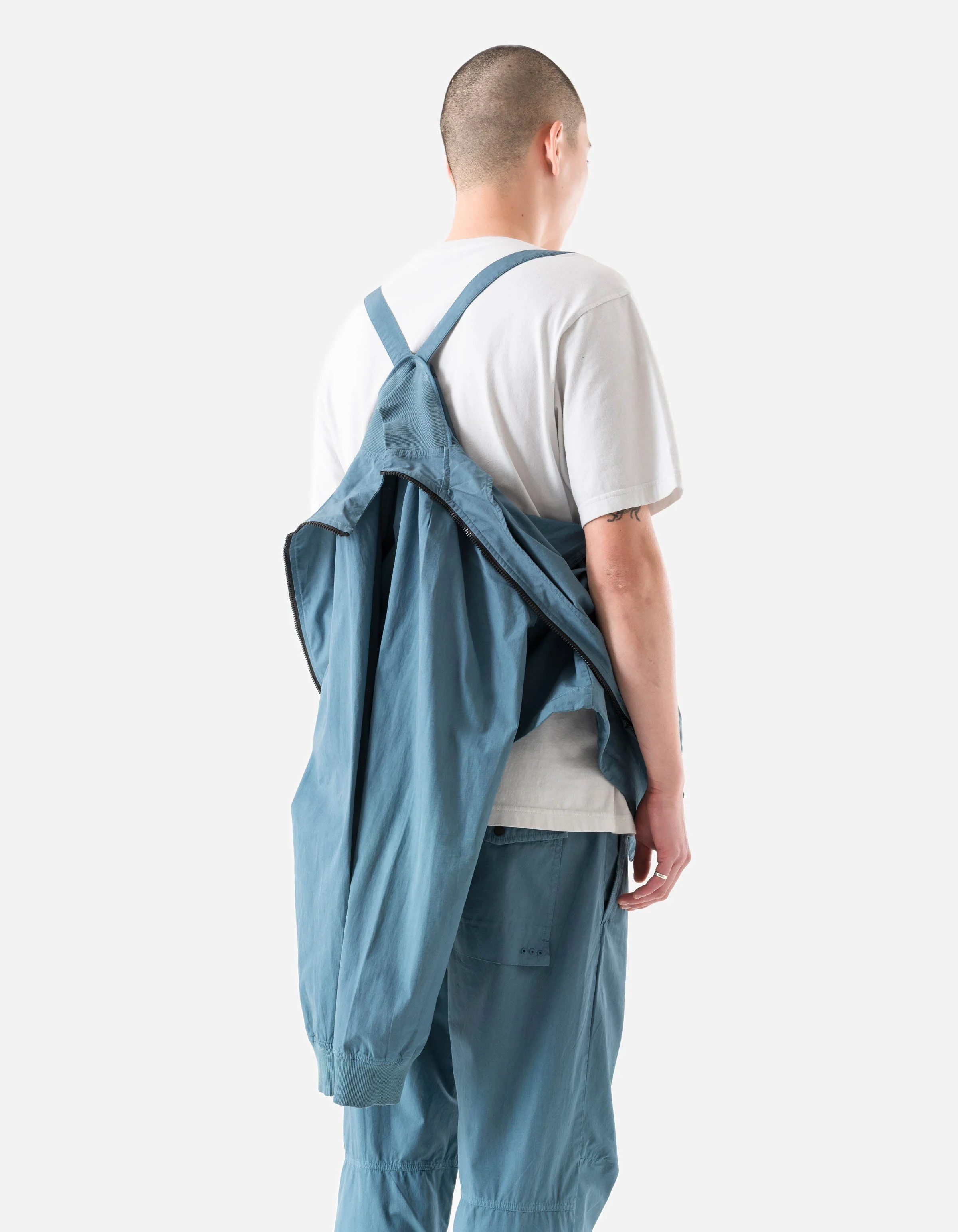 7412 Asym Woven Track Top Airforce Blue - Image 7