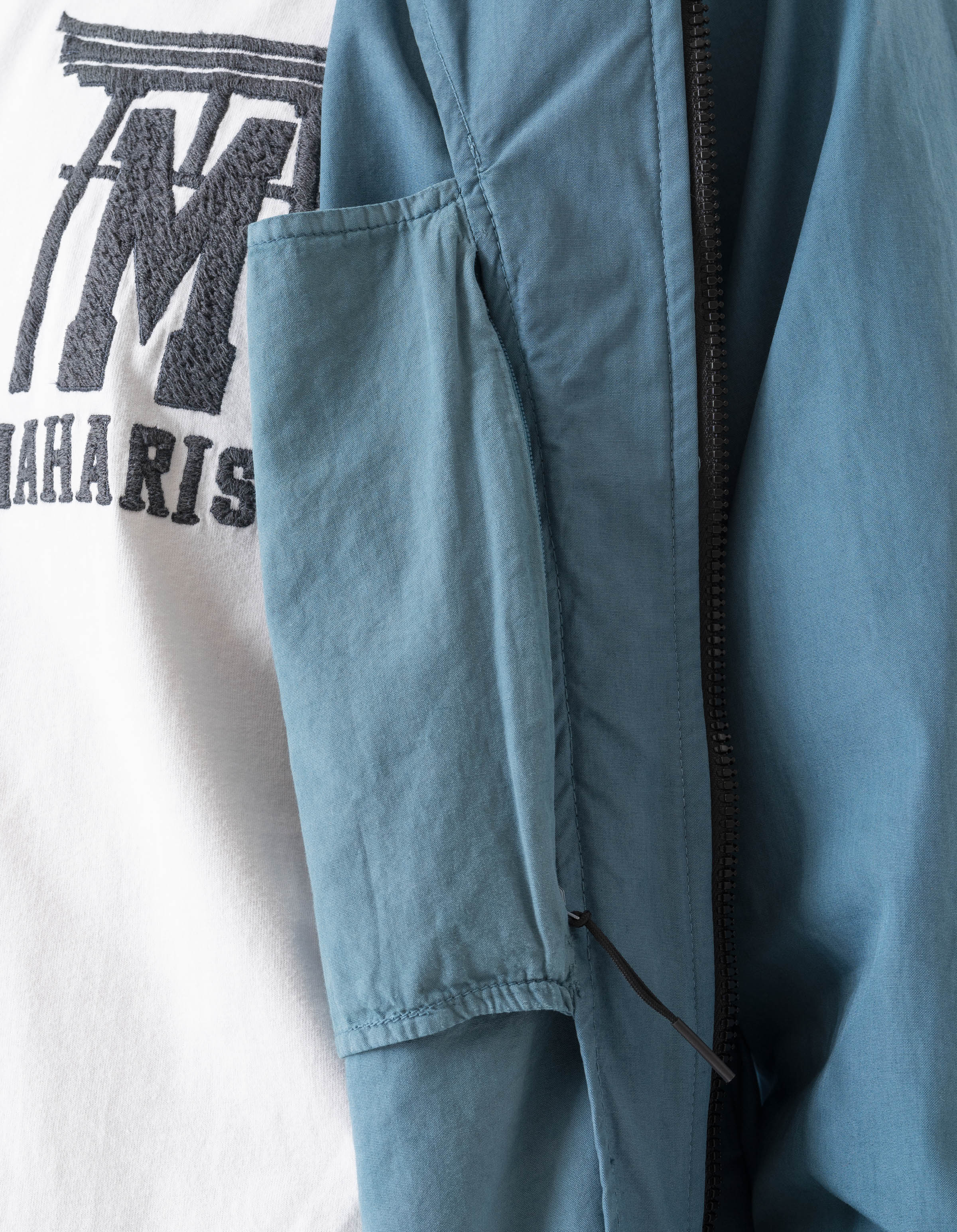 7412 Asym Woven Track Top Airforce Blue - Image 9